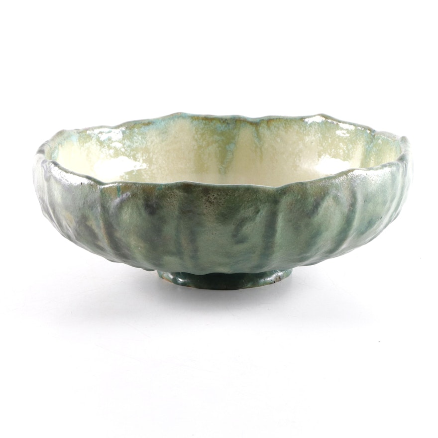 Fulper Glazed Ceramic Bowl, Early to Mid 20th Century