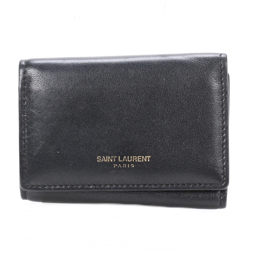 Saint Laurent Key Case in Black Leather