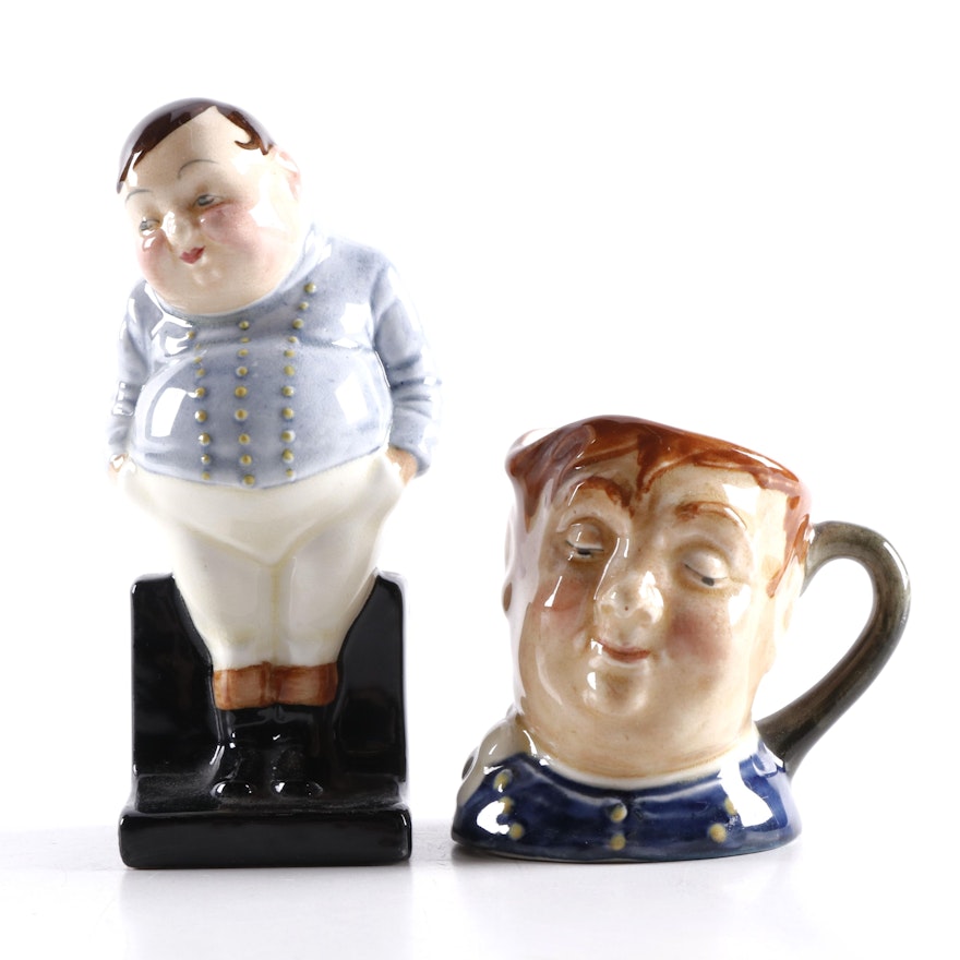 Royal Doulton "Fat Boy" Figurine and Miniature Character Jug