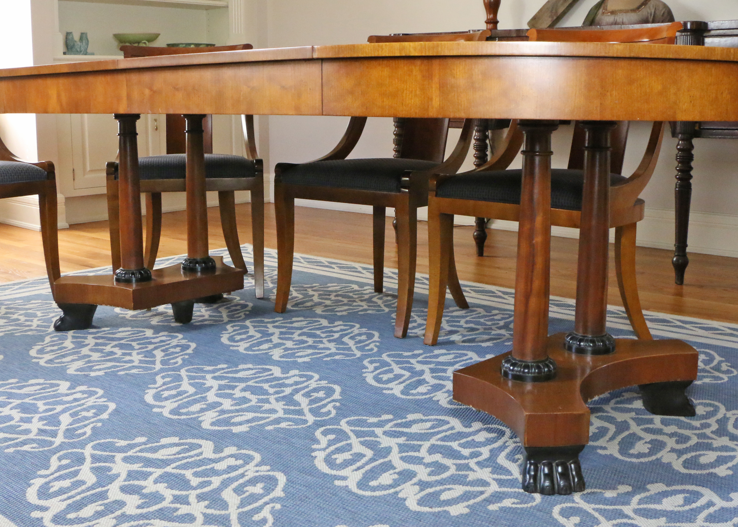 Baker Furniture Biedermeier Style  Dining Table Set, Late 20th Century