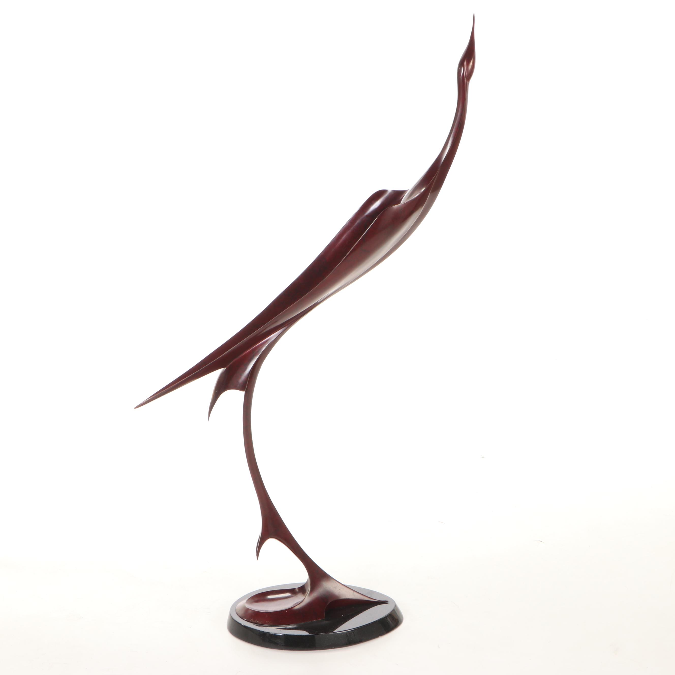 Gene Guibord Patinated Bronze Sculpture "The Firebird"