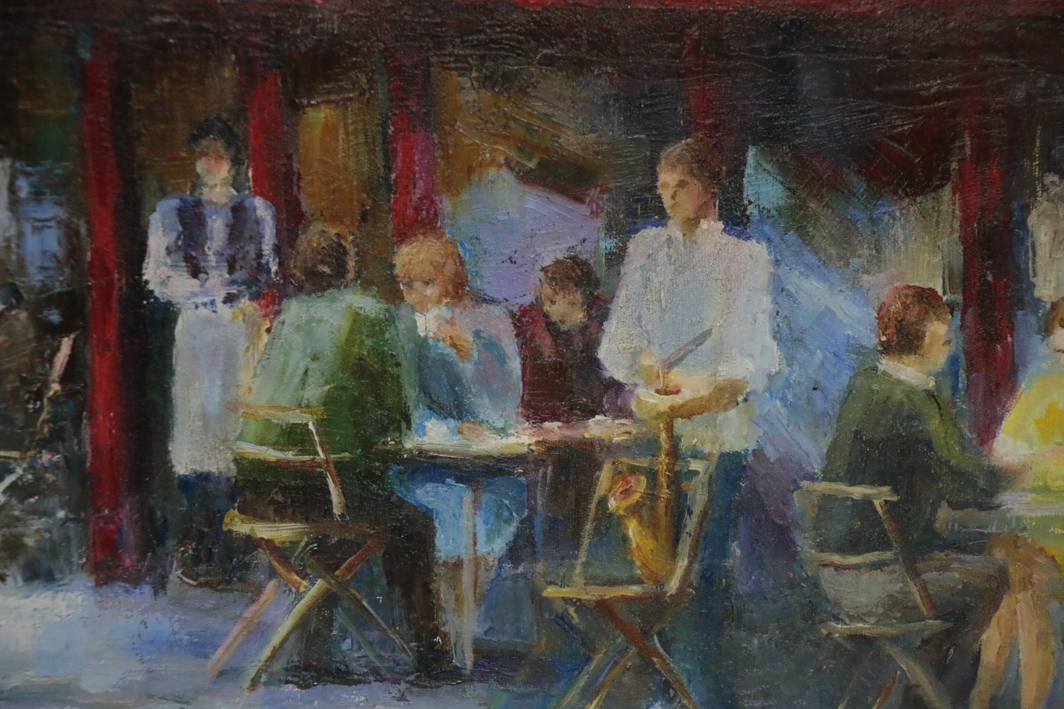 Nataliya Shlomenko Oil Painting "Paris Cafe", 2014