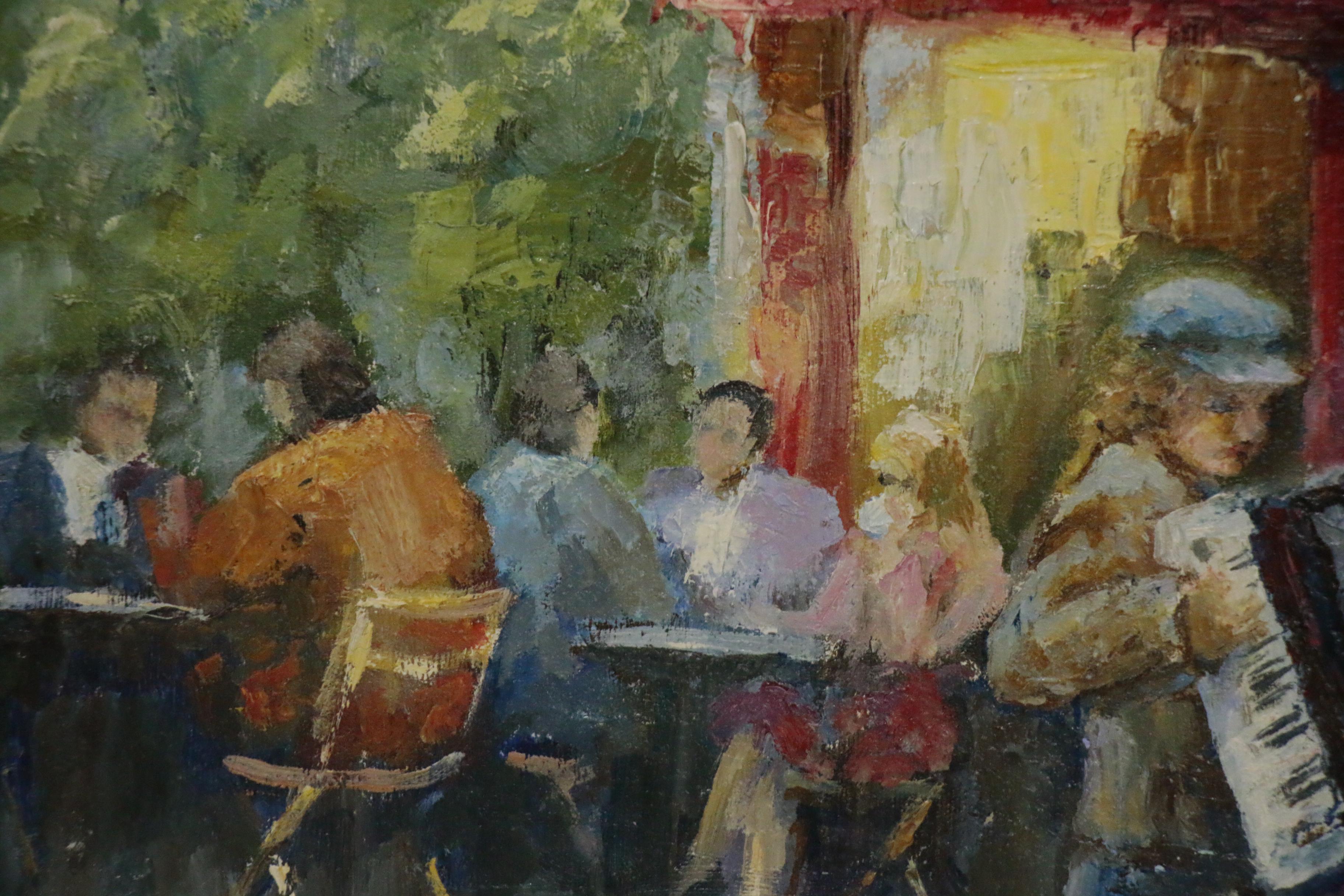 Nataliya Shlomenko Oil Painting "Paris Cafe", 2014