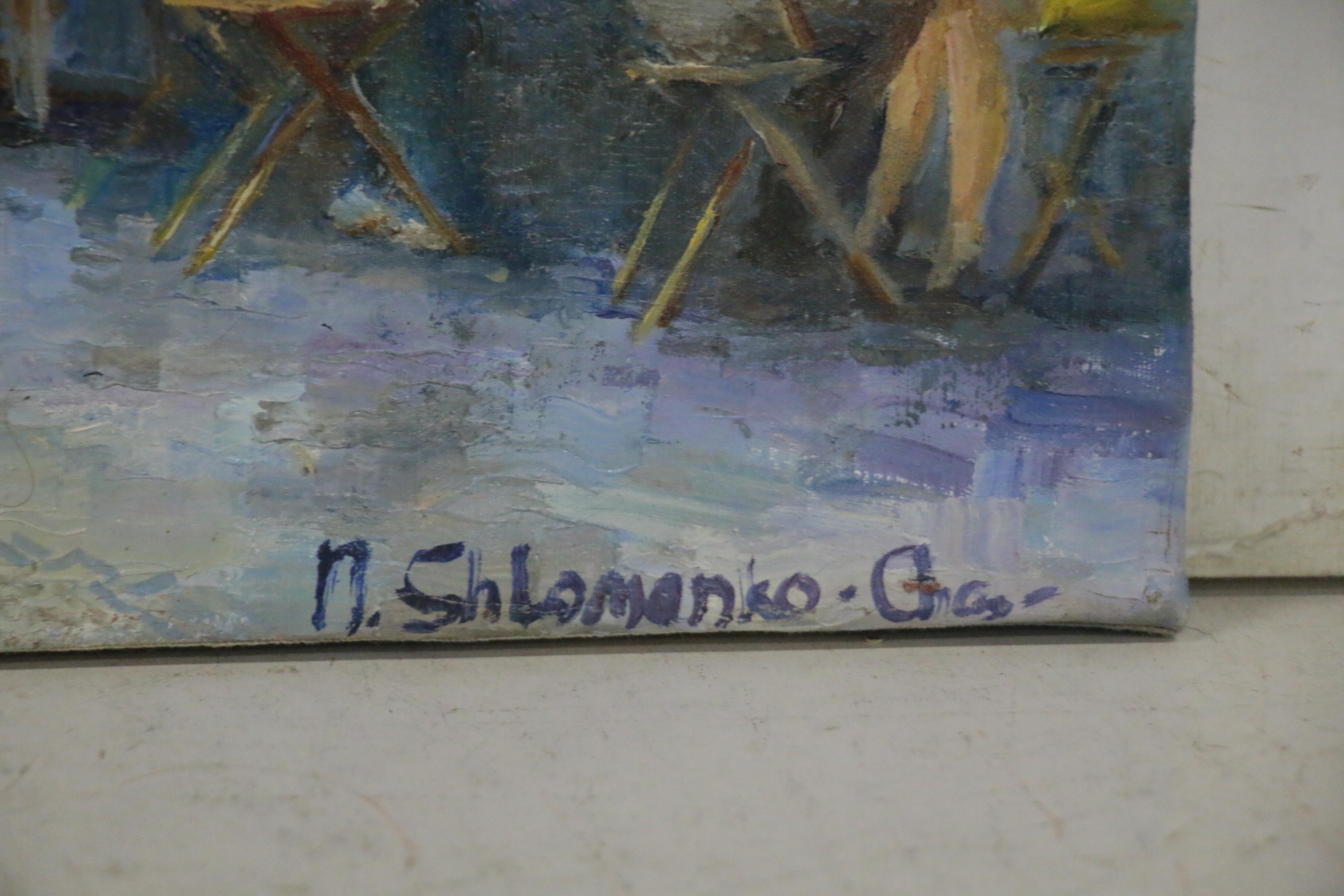 Nataliya Shlomenko Oil Painting "Paris Cafe", 2014