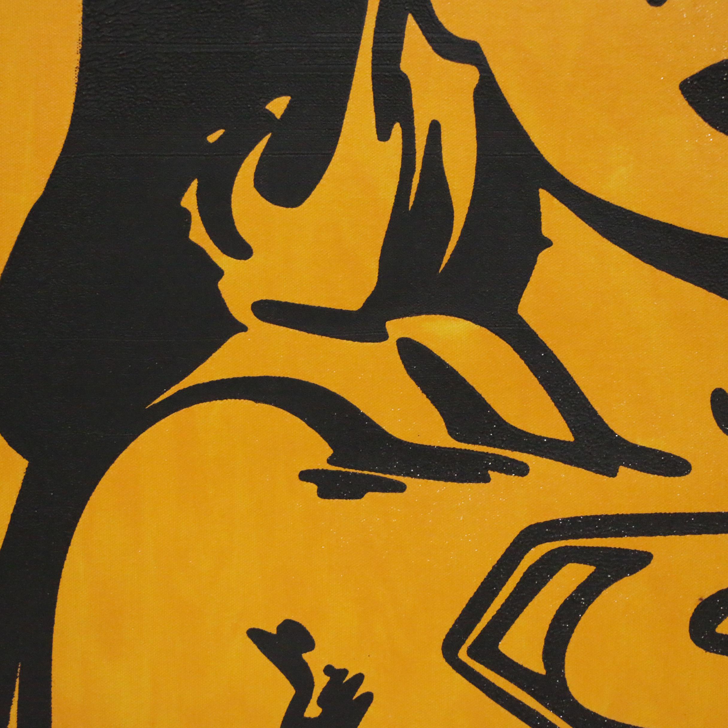 Andrew Van Sickle Mixed Media Painting "Orange Crush Weeping Supergirl", 2015