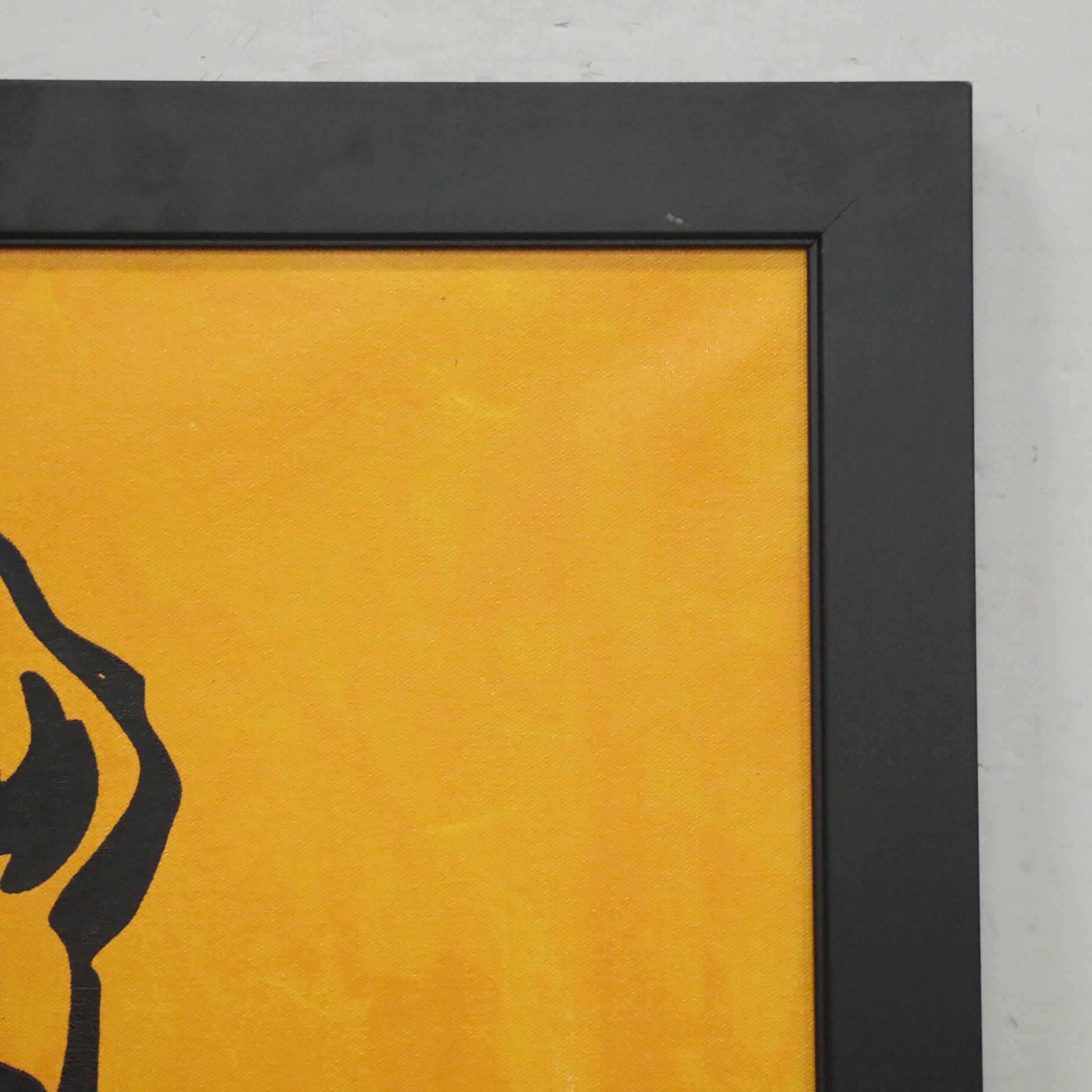 Andrew Van Sickle Mixed Media Painting "Orange Crush Weeping Supergirl", 2015