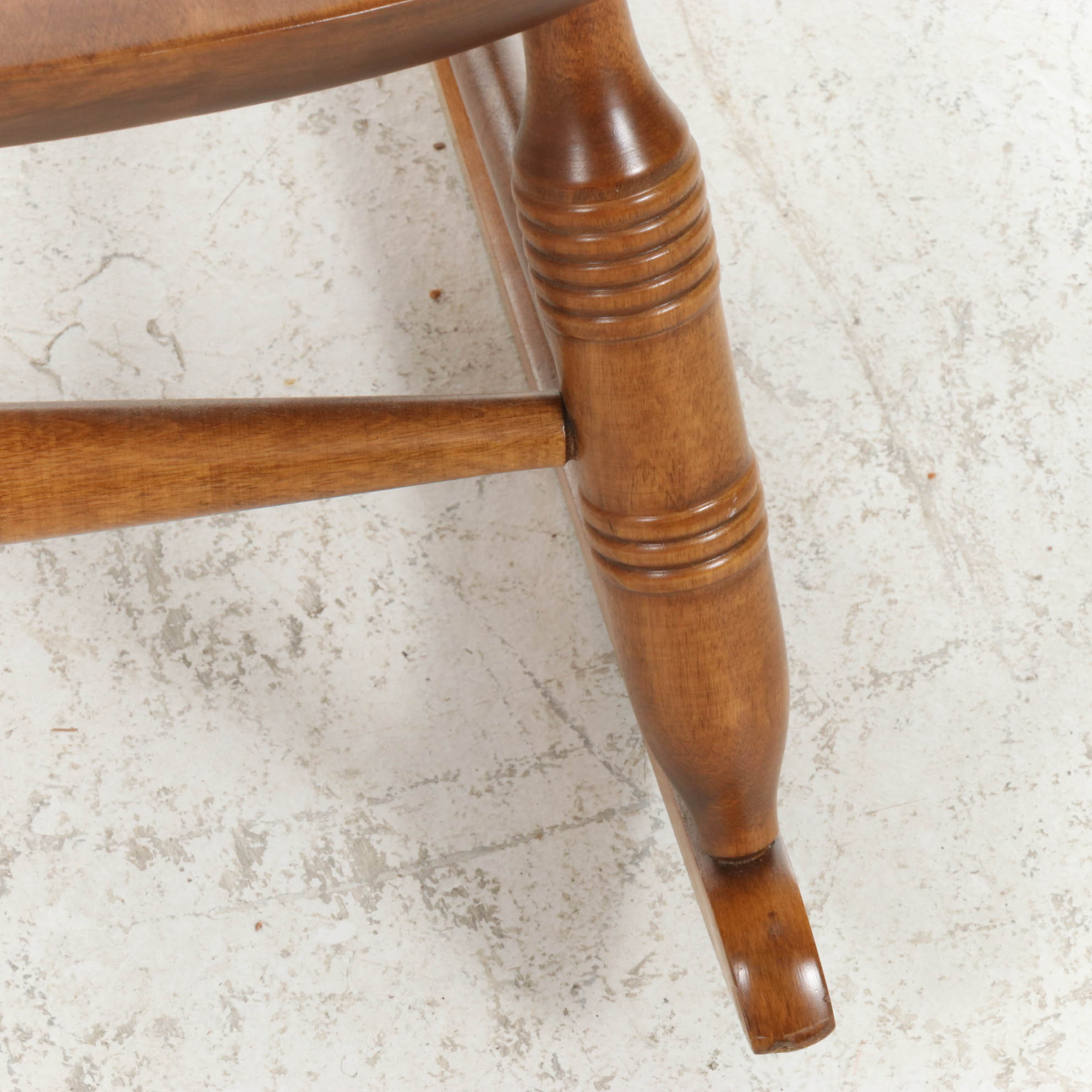 Nichols & Stone Co. New England Turned Maple Windsor Rocking Chair, 20th C.