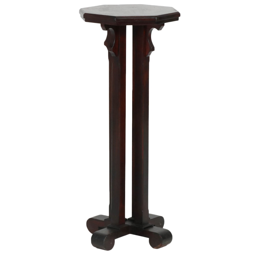 American Empire Mahogany Plant Stand, Late 19th/Early 20th Century