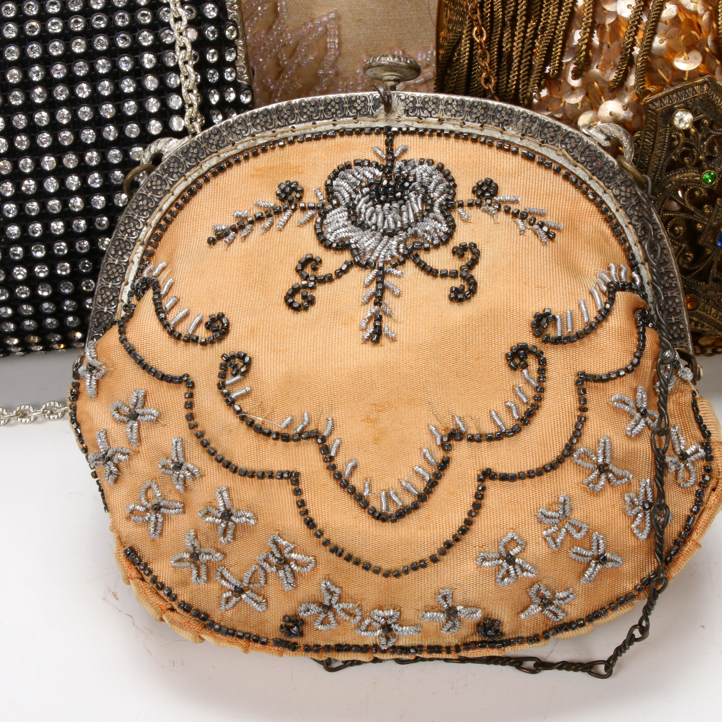 Five Beaded Evening Bags Including Valerie Stevens, Mid to Late 20th Century