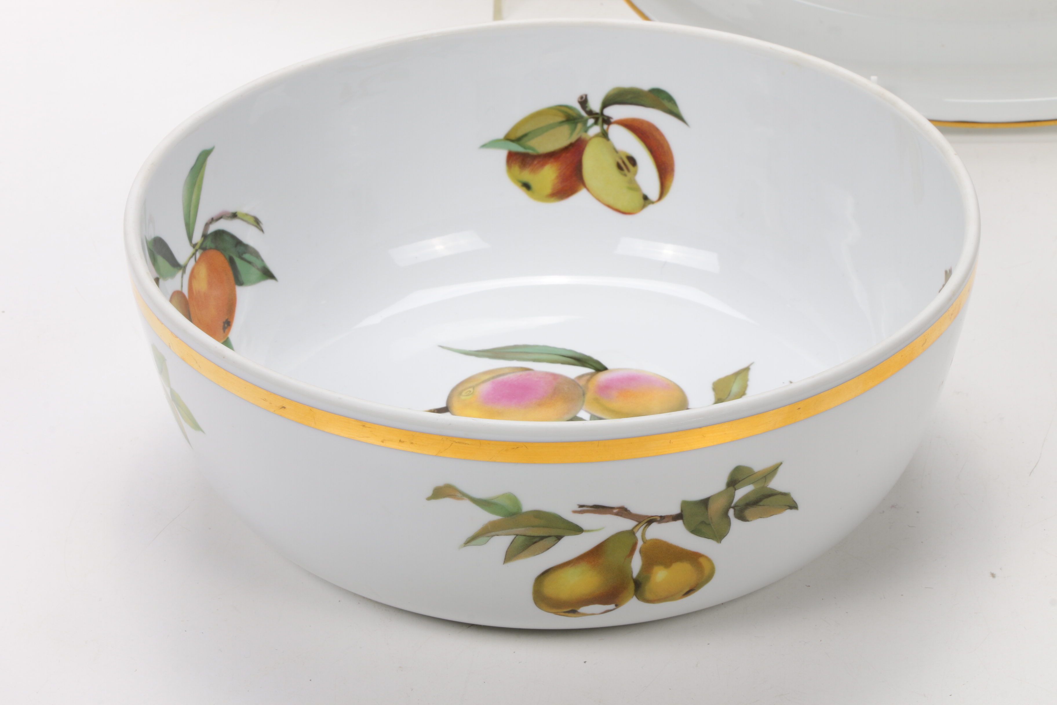 Royal Worcester "Evesham" Porcelain Serving Dishes and Covered Casserole