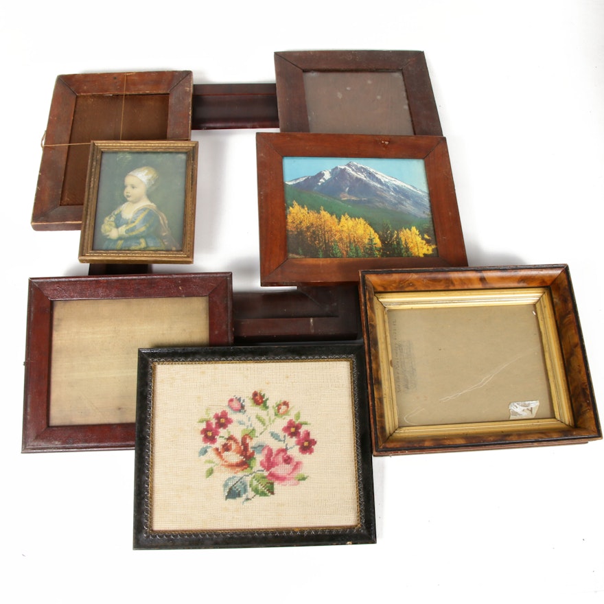 Eight Wooden Frames, Antique