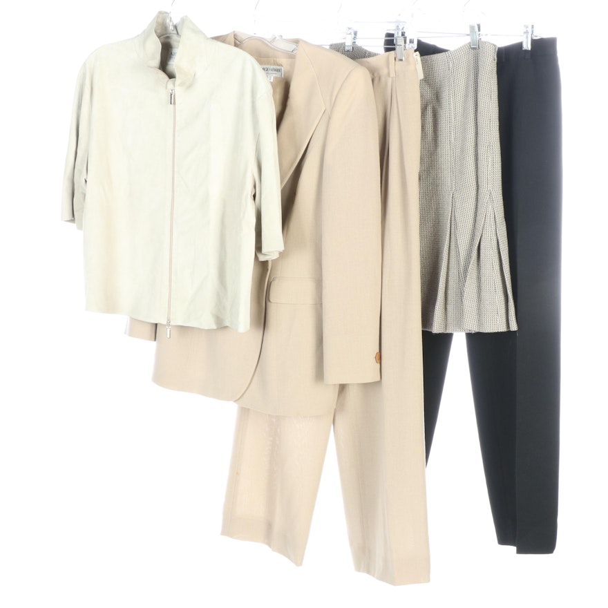 Giorgio Armani Brand Double-Breasted Pantsuit and Other Separates