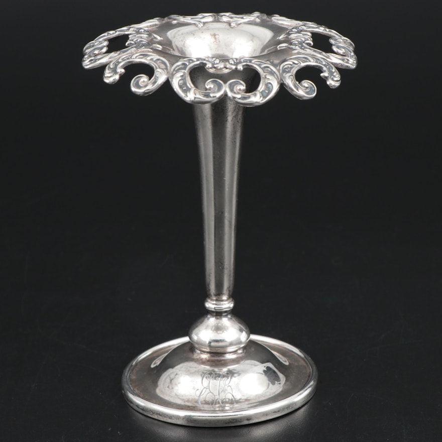Mauser Manufacturing Co. Sterling Silver Foliate Bud Vase, 1887–1903