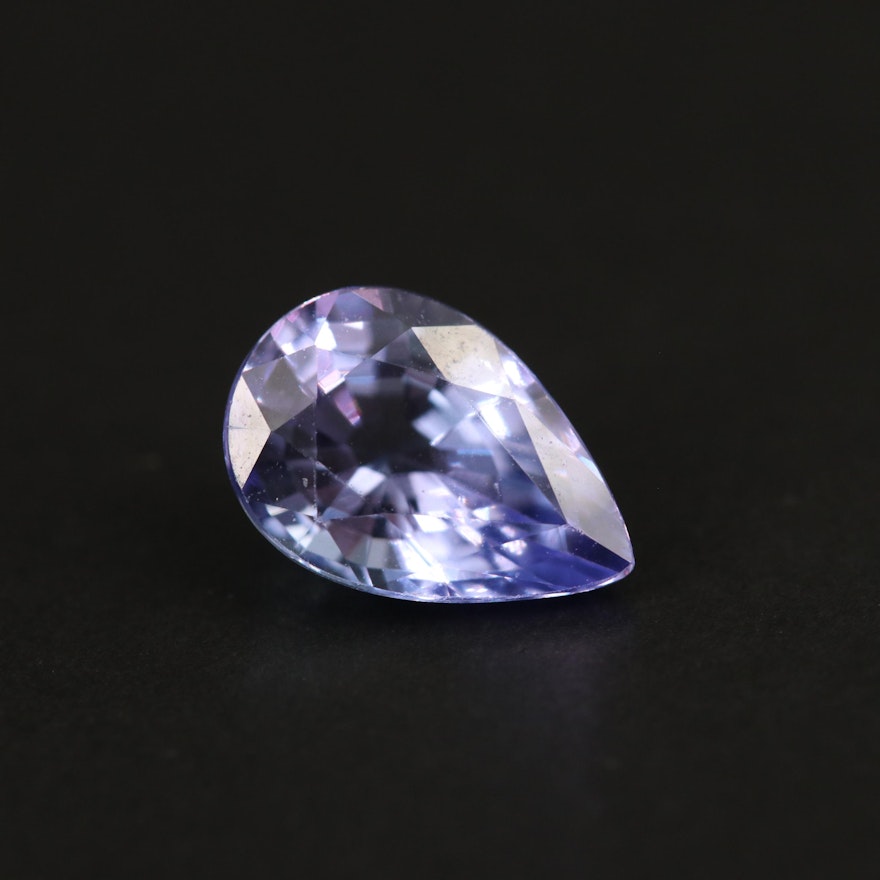 Loose 1.43 CT Pear Faceted Tanzanite