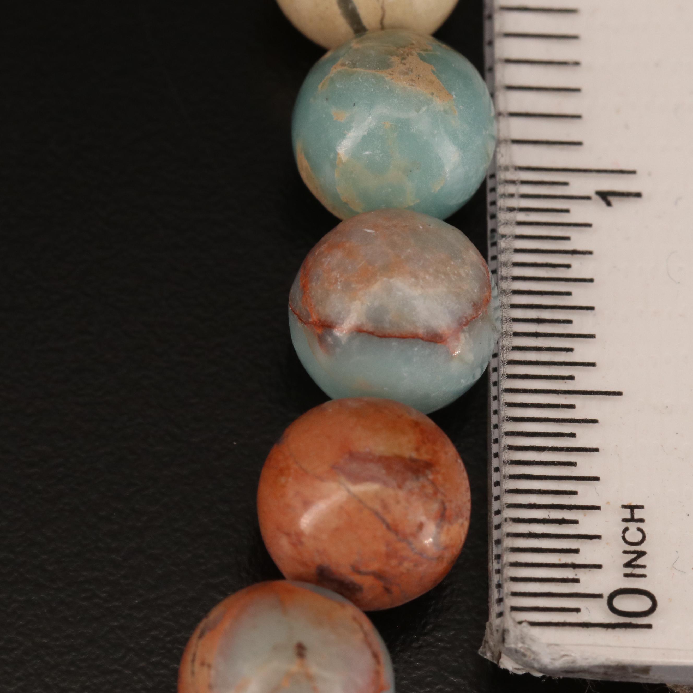 Lagos Jasper and Agate Bead Stretch Bracelet with Sterling Silver Accents