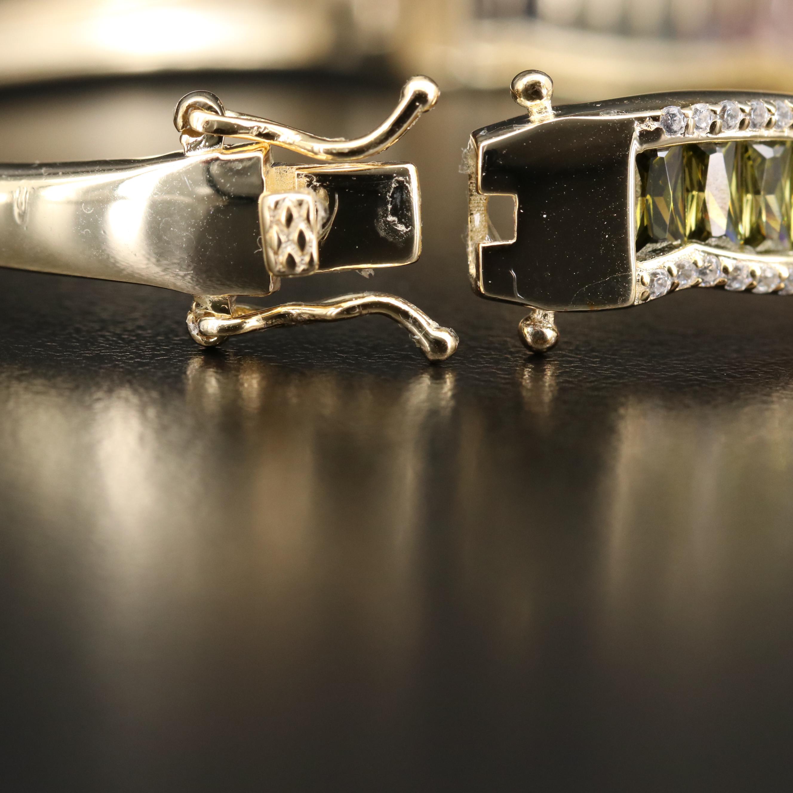 Sterling Silver Rainbow Bangle and Ring