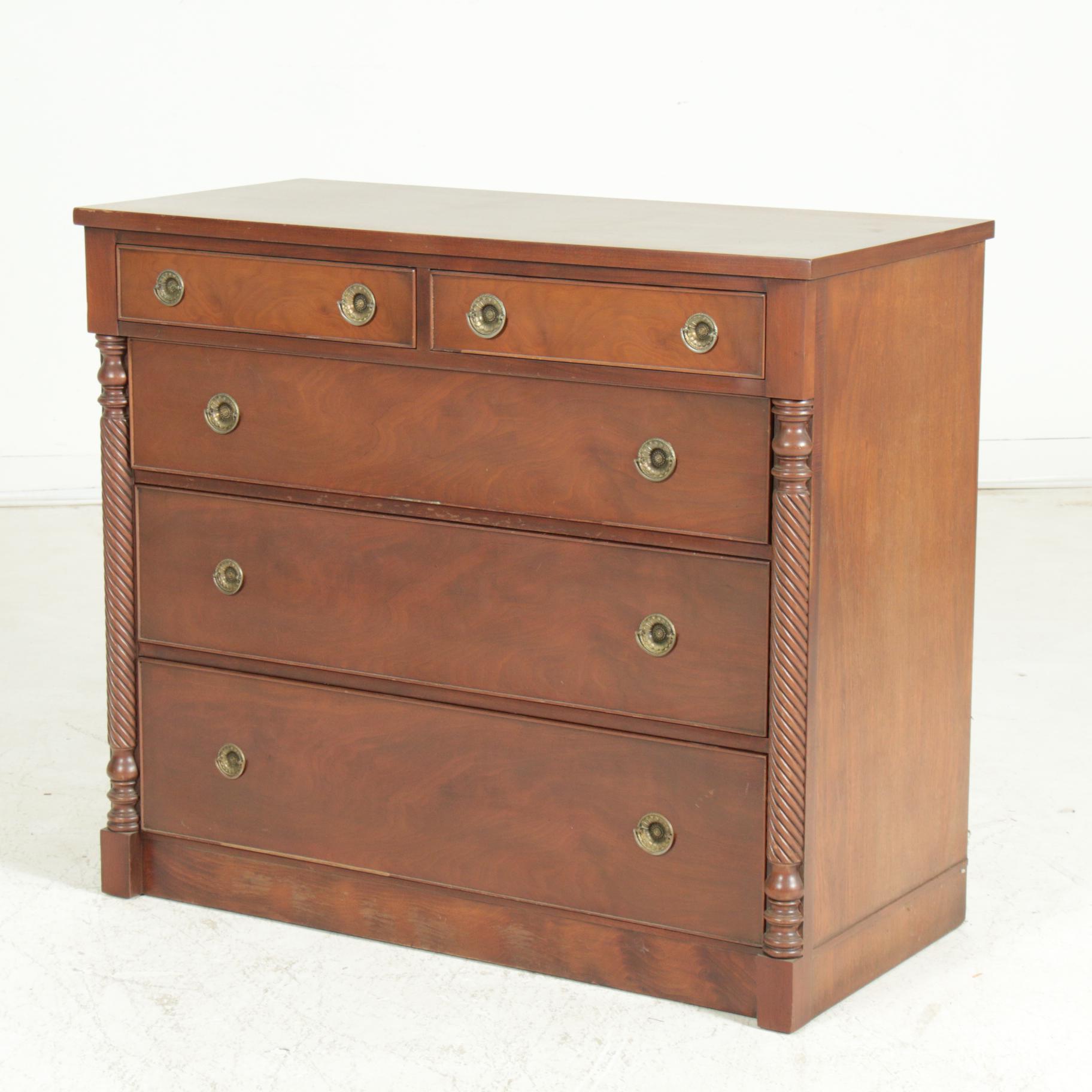 "True Grand Rapids Cabinet Making Certified" Empire Style Five-Drawer Chest