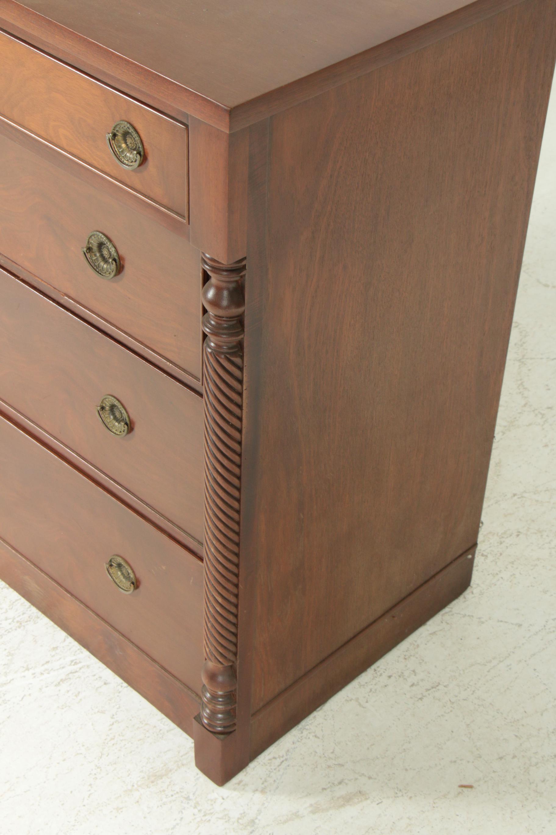 "True Grand Rapids Cabinet Making Certified" Empire Style Five-Drawer Chest