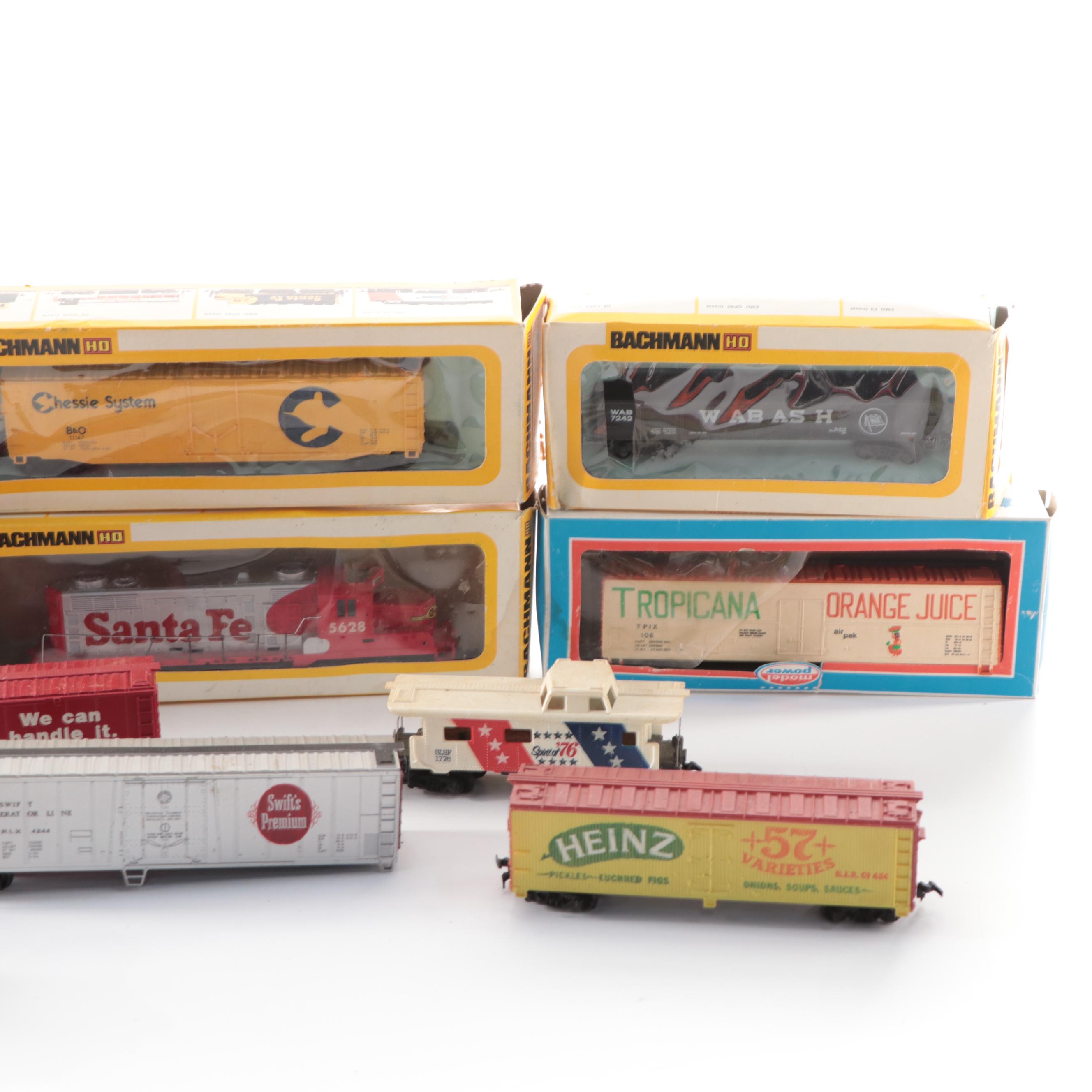Bachmann and Model Power HO Scale Train Cars with MRC Controller in Packaging