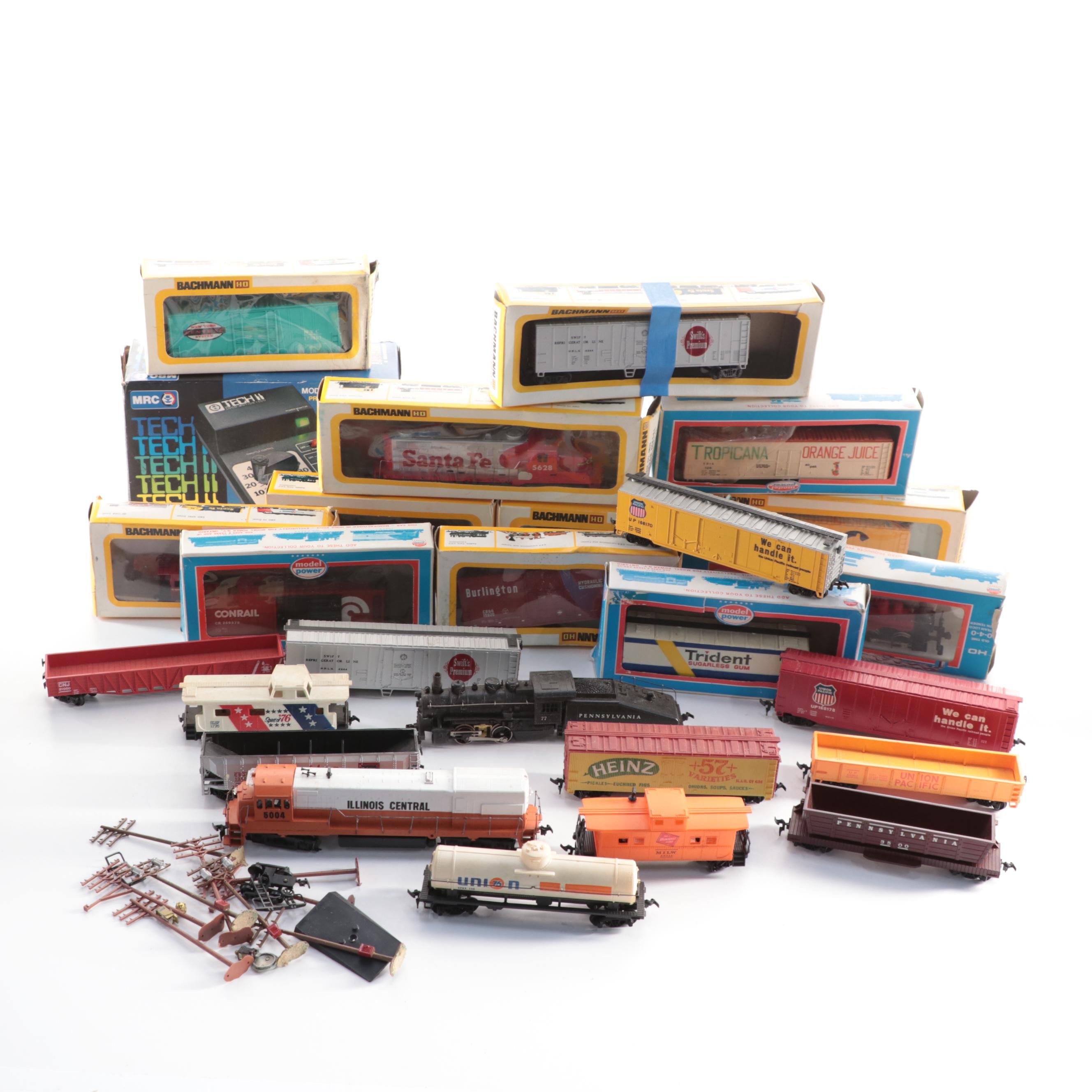 Bachmann and Model Power HO Scale Train Cars with MRC Controller in Packaging