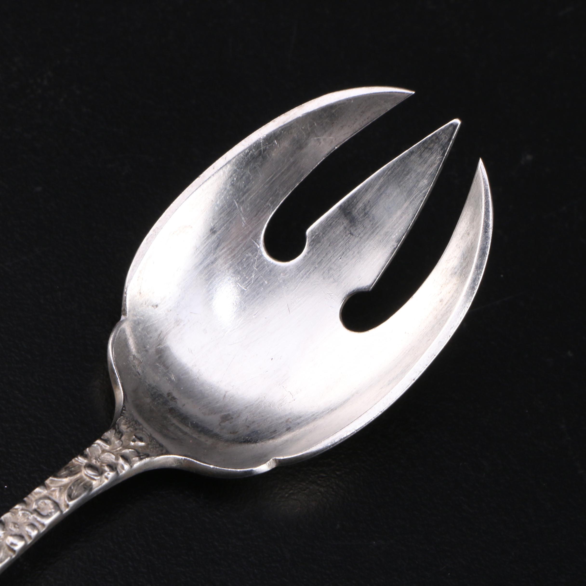 Stieff "Rose" Repoussé Sterling Silver Ice Cream Forks