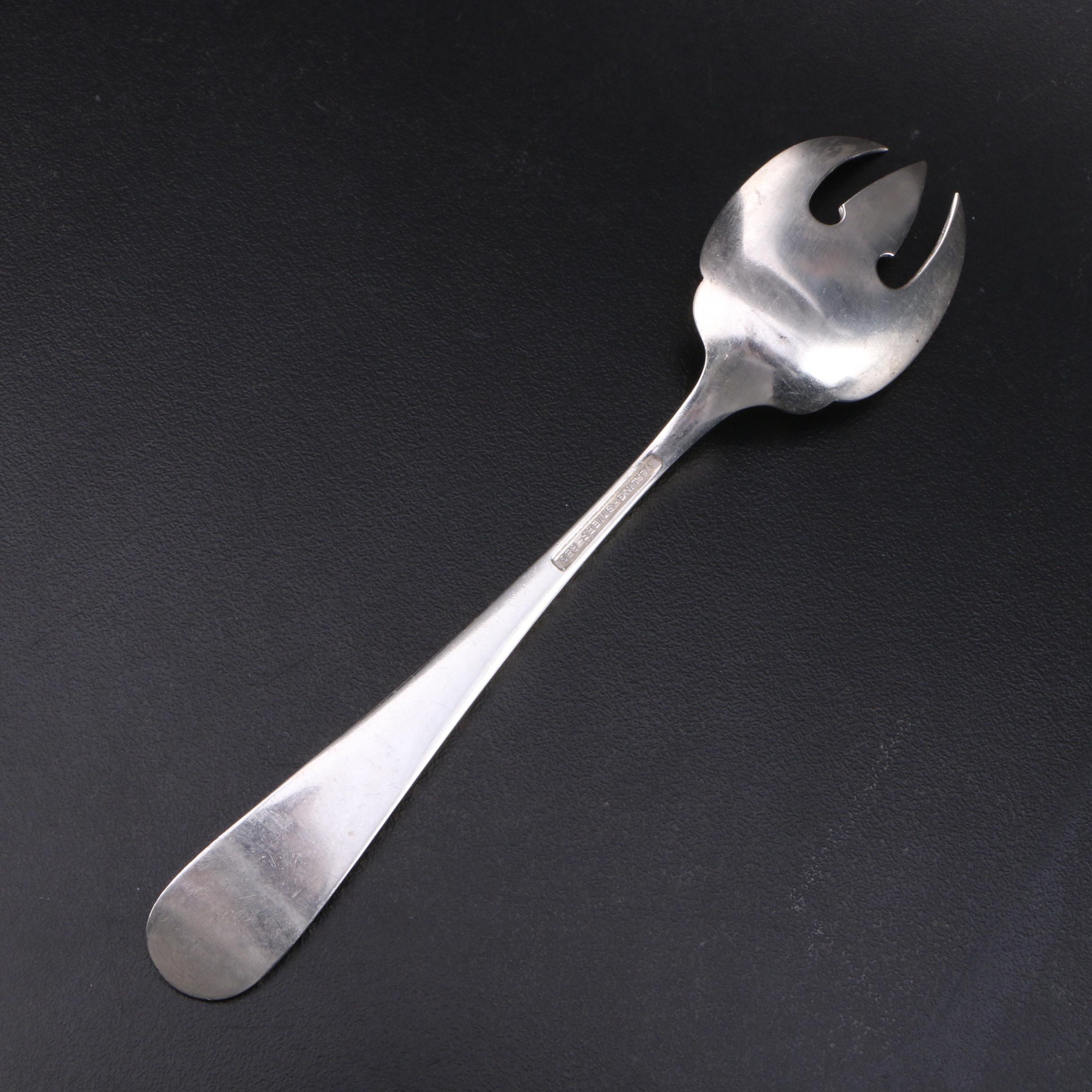 Stieff "Rose" Repoussé Sterling Silver Ice Cream Forks