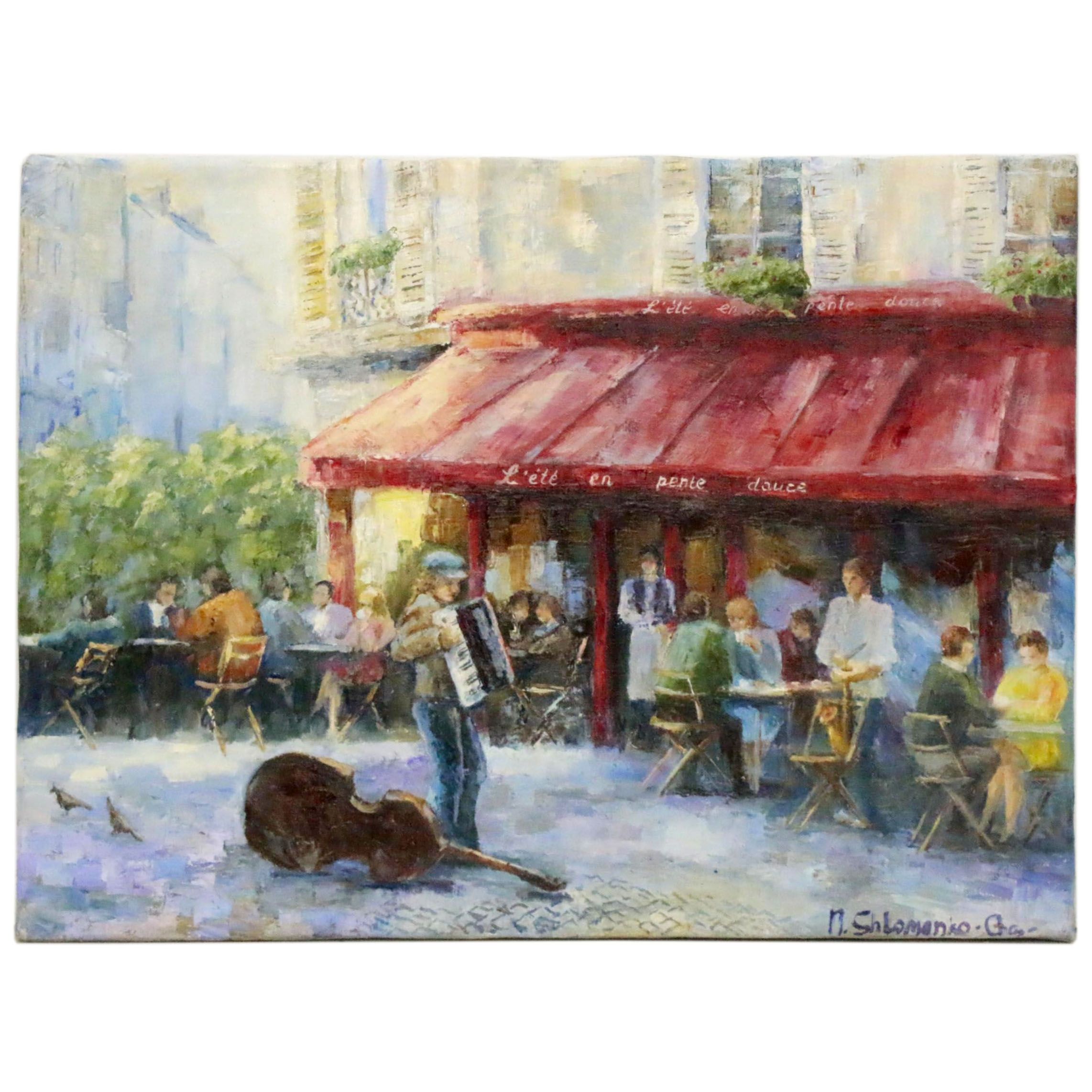 Nataliya Shlomenko Oil Painting "Paris Cafe", 2014