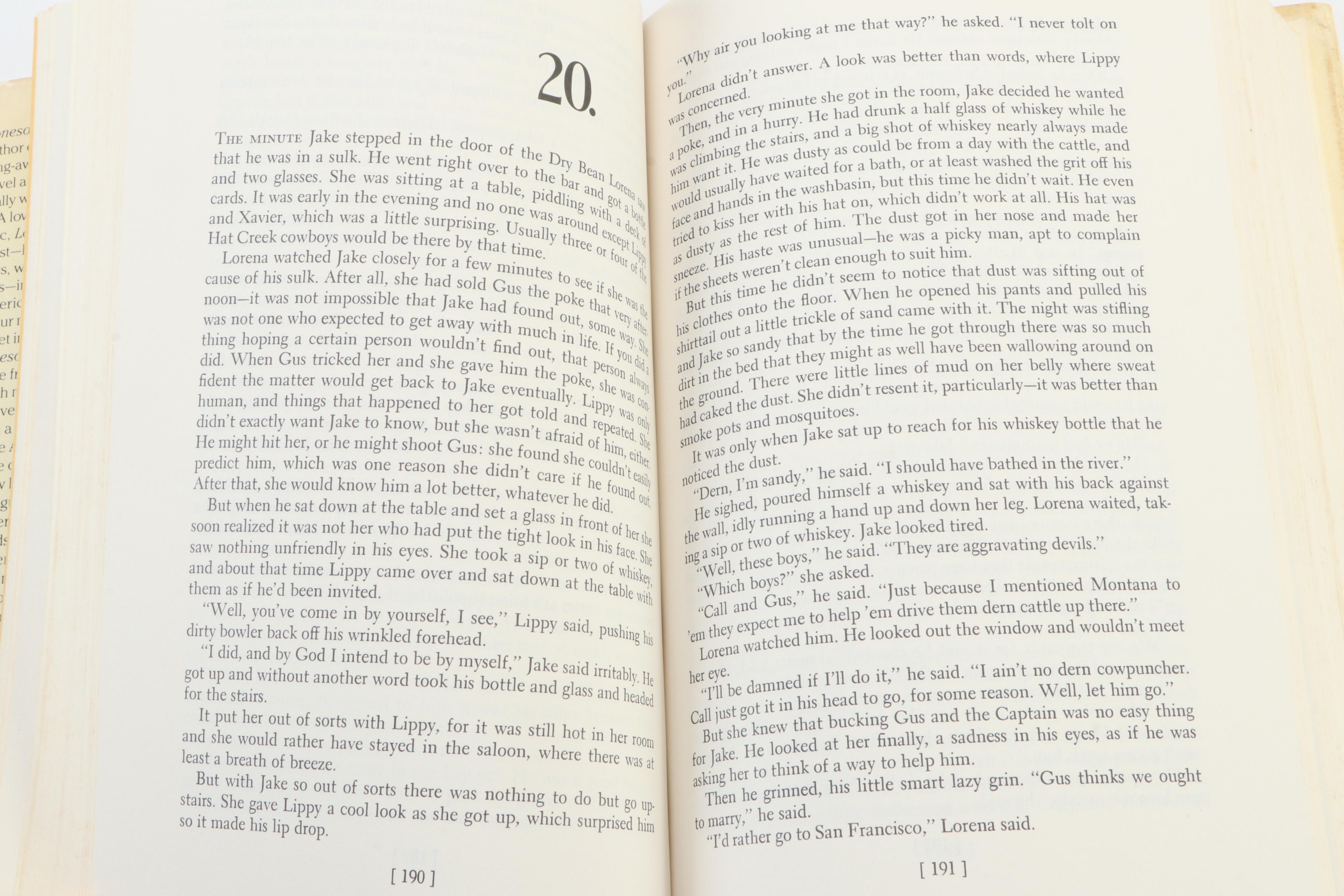 Signed "Lonesome Dove" by Larry McMurtry with Dust Jacket, 1985