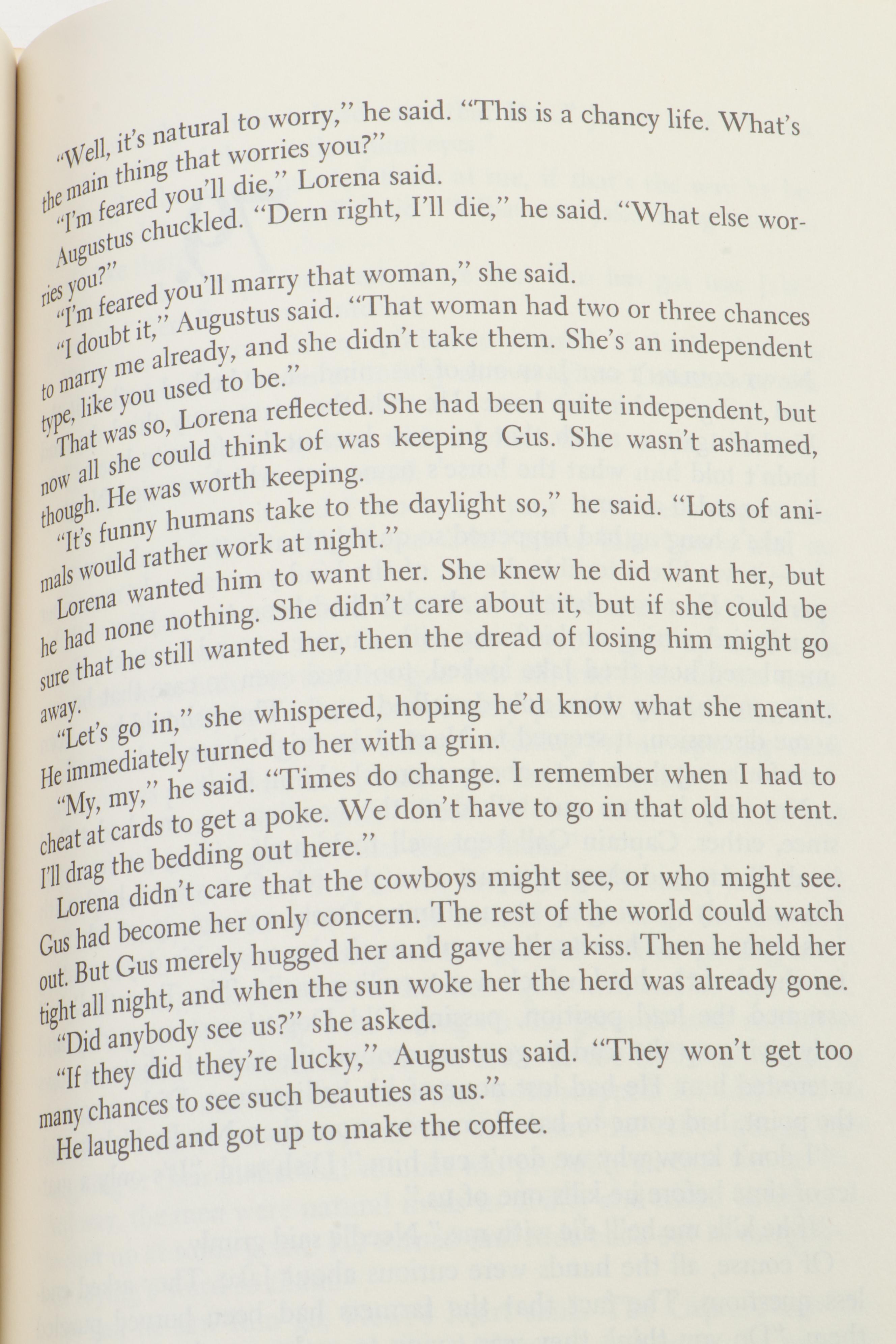 Signed "Lonesome Dove" by Larry McMurtry with Dust Jacket, 1985