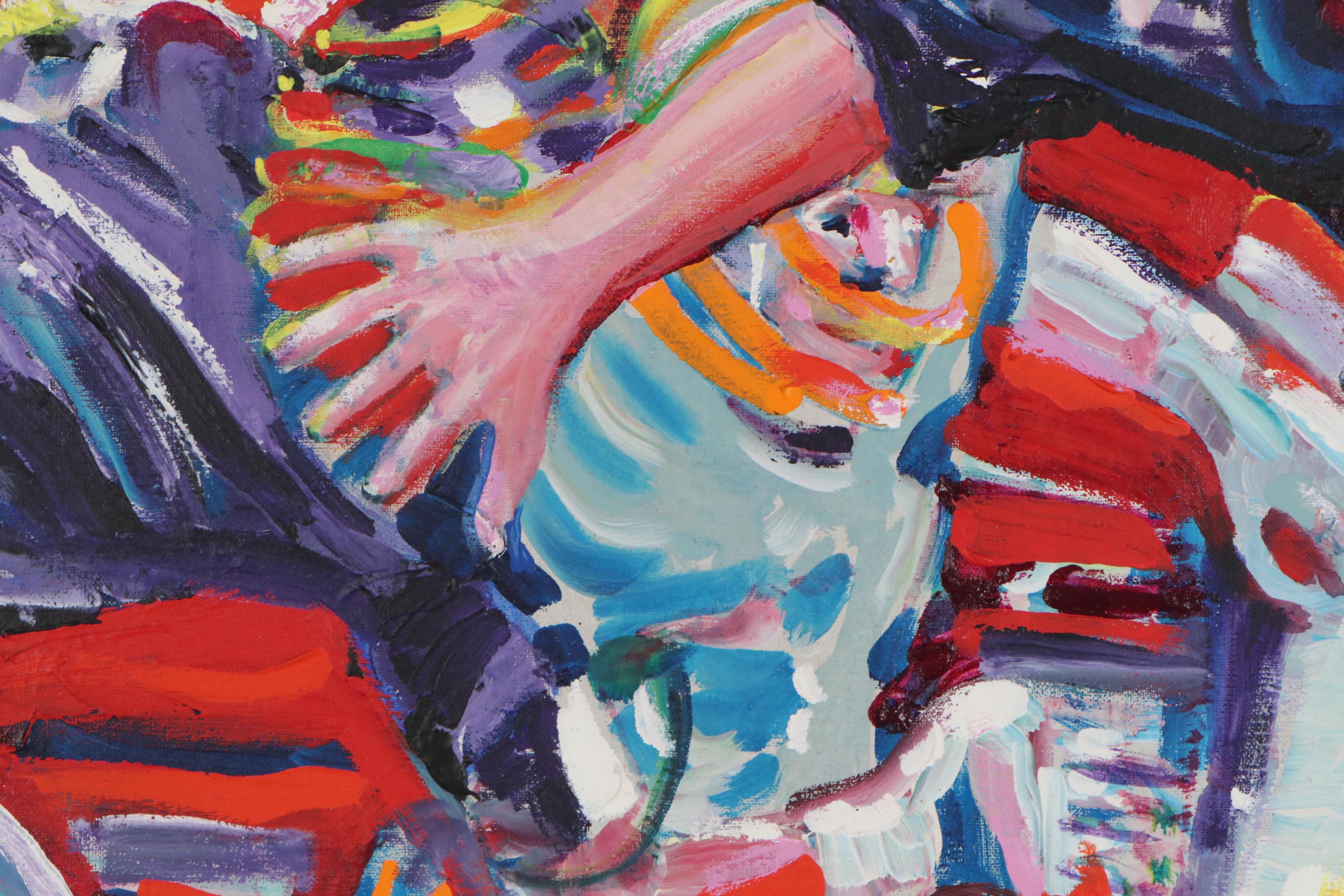 Oil Painting "Superbowl Pass", 1973