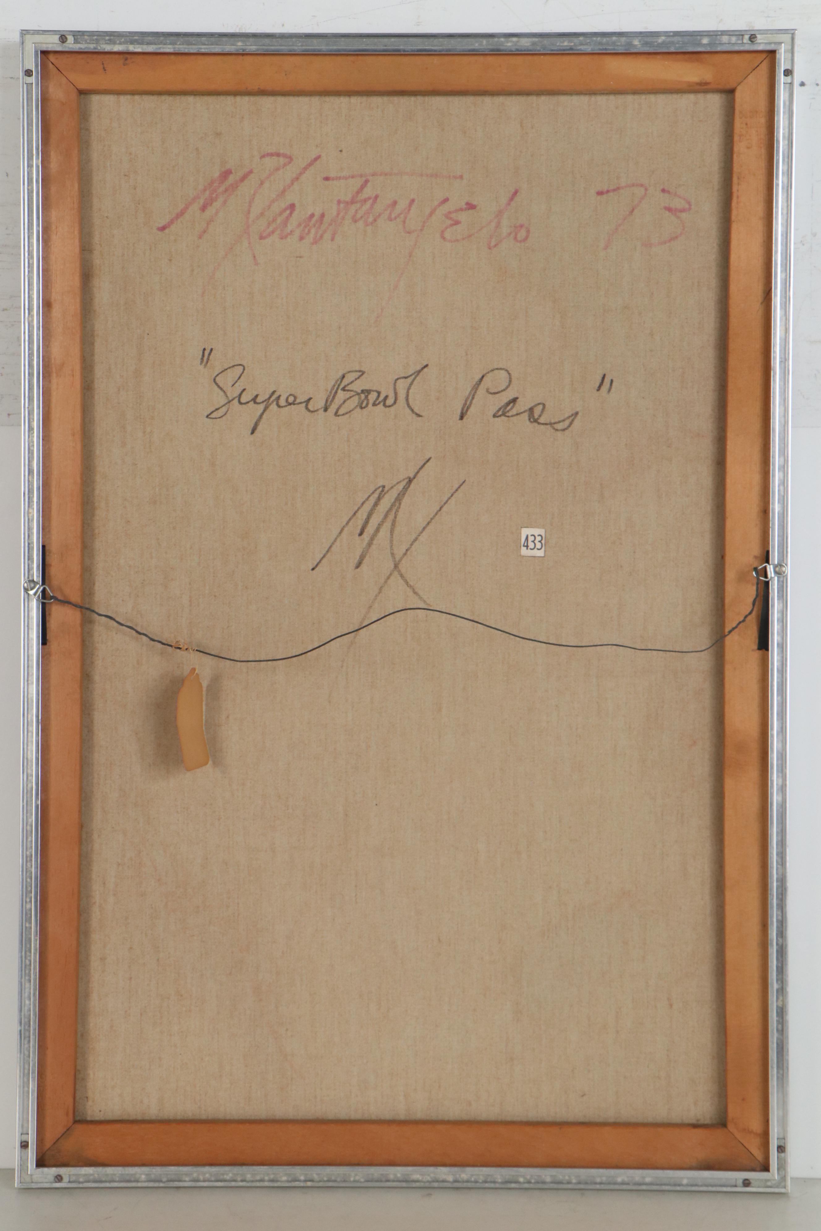 Oil Painting "Superbowl Pass", 1973