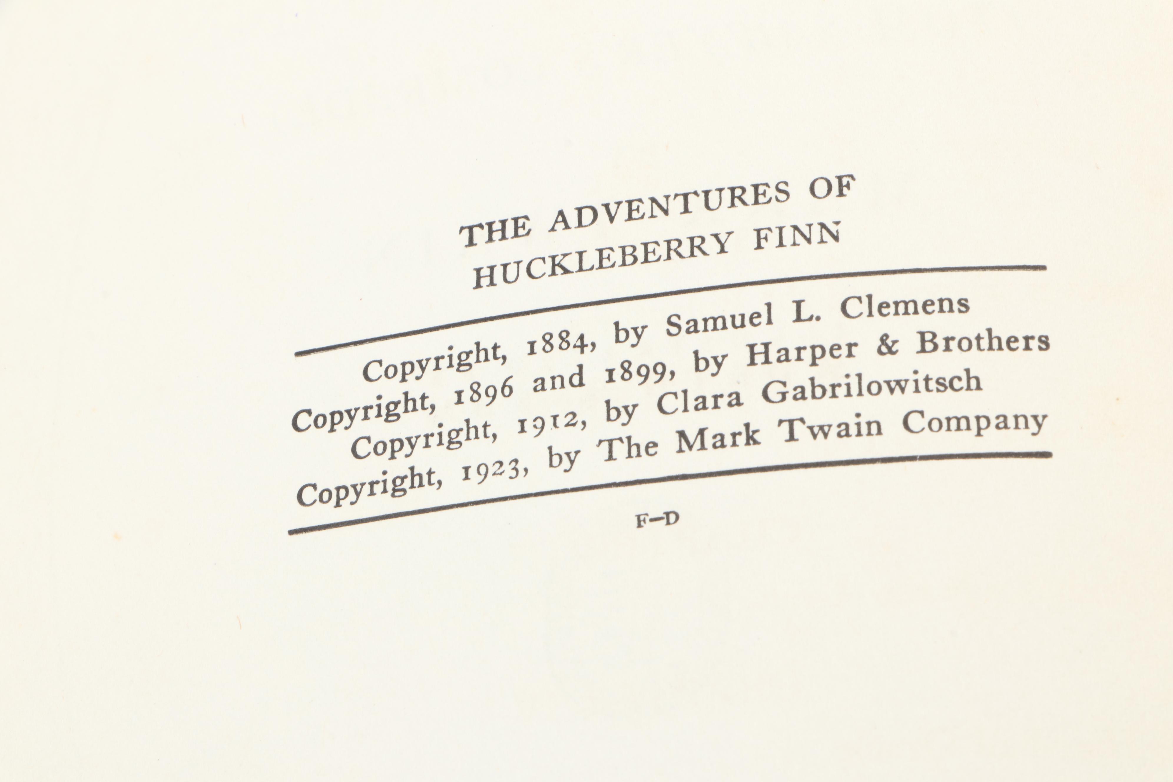Illustrated "The Adventures of Tom Sawyer" and "Huckleberry Finn" by Twain