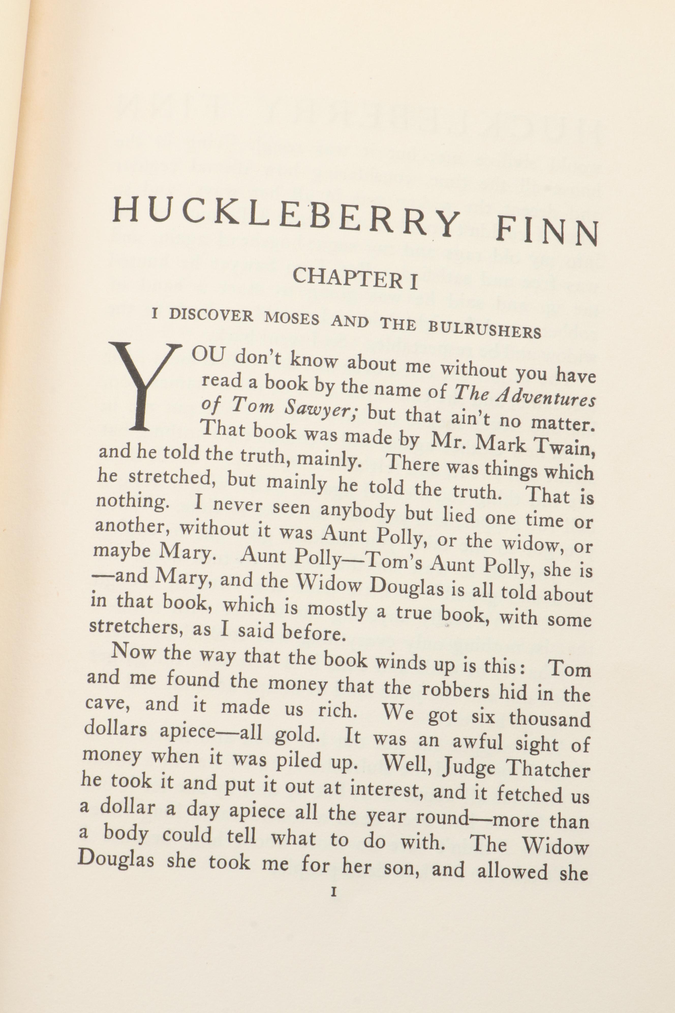 Illustrated "The Adventures of Tom Sawyer" and "Huckleberry Finn" by Twain