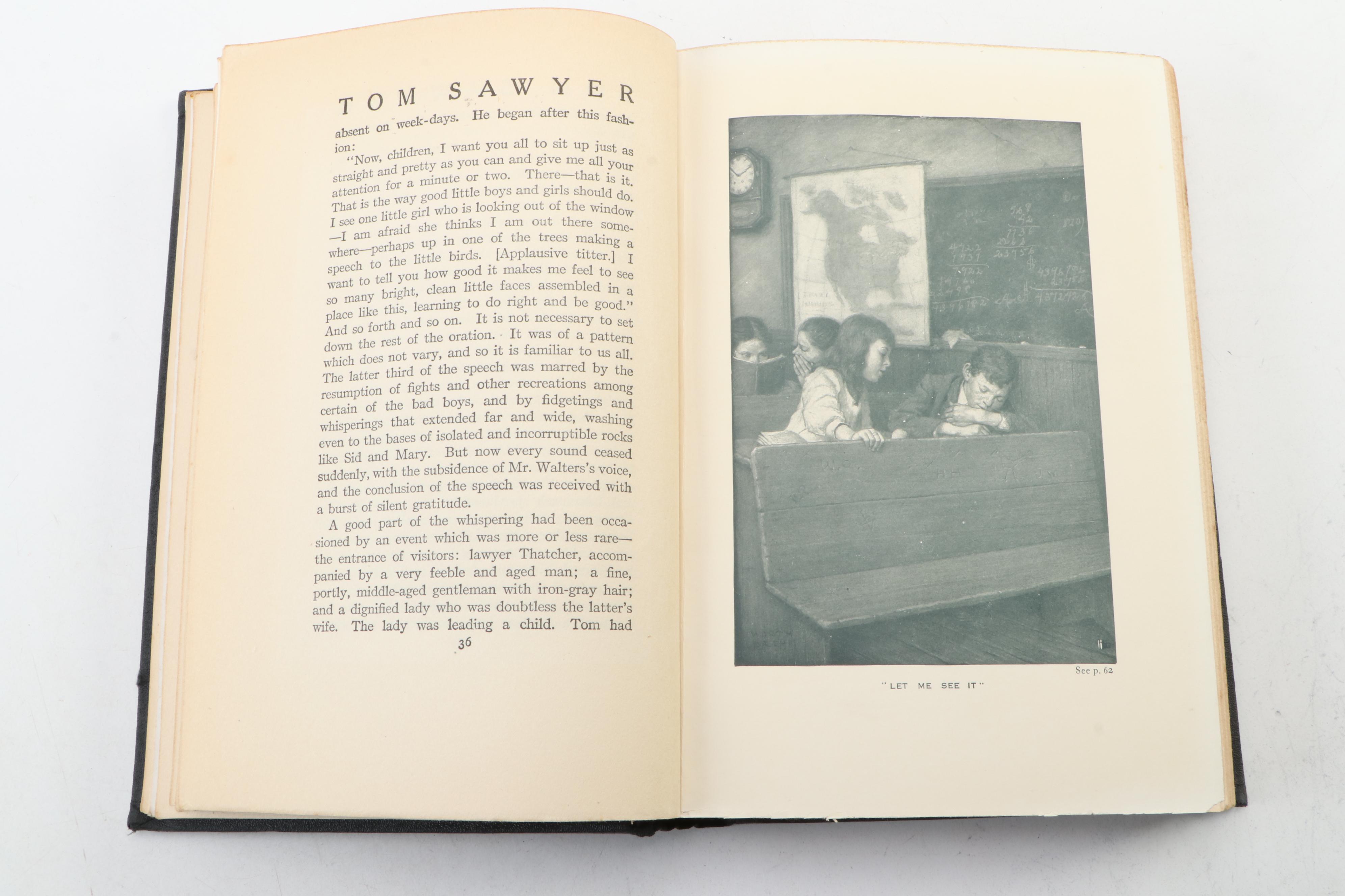 Illustrated "The Adventures of Tom Sawyer" and "Huckleberry Finn" by Twain