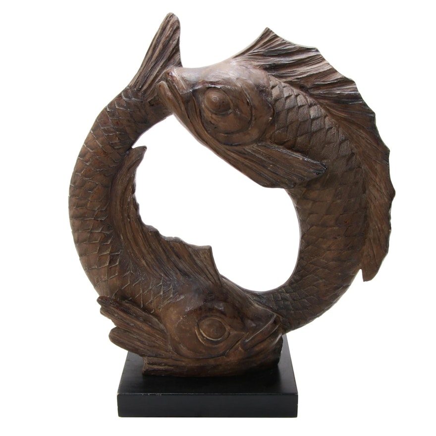 Austin Productions David Fisher Resin Fish Sculpture, 1985