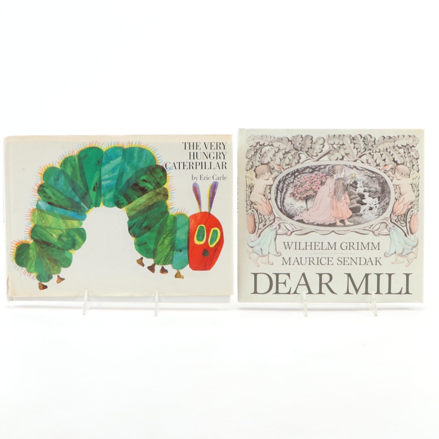 Signed "The Very Hungry Caterpillar" by Carle and "Dear Mili" by Sendak, 1980s