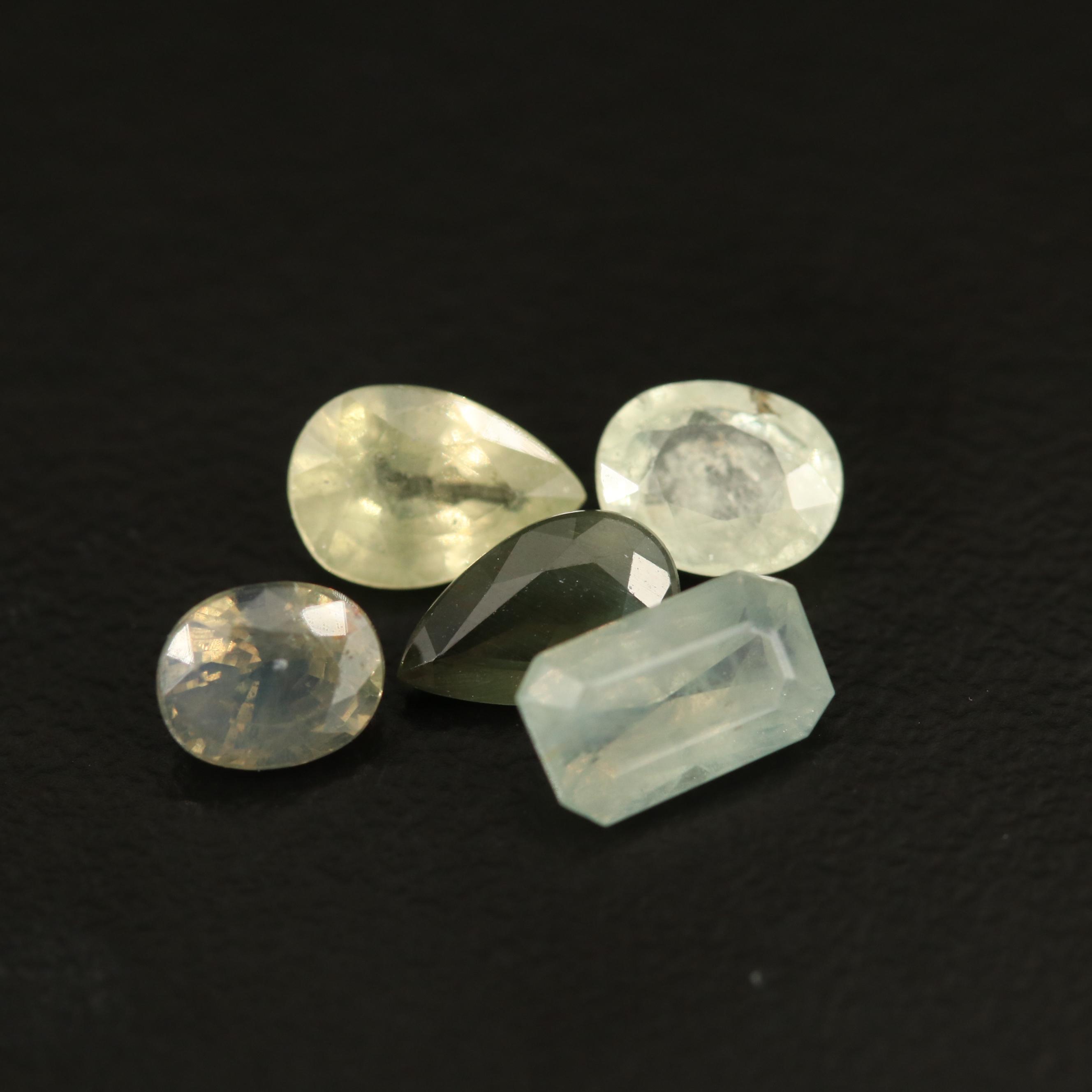 Loose 3.35 CTW Alexandrite Selection Featuring Various Shapes