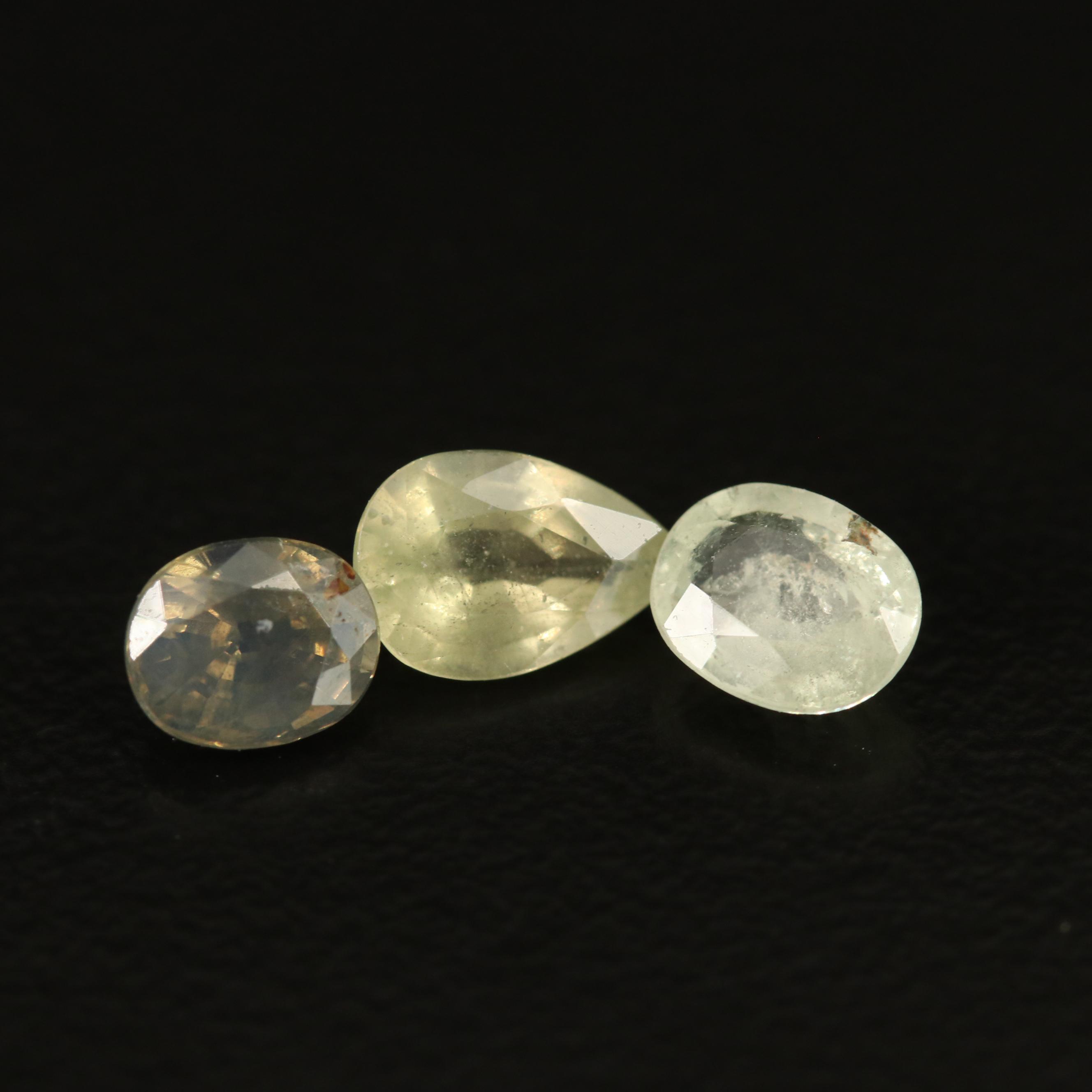 Loose 3.35 CTW Alexandrite Selection Featuring Various Shapes