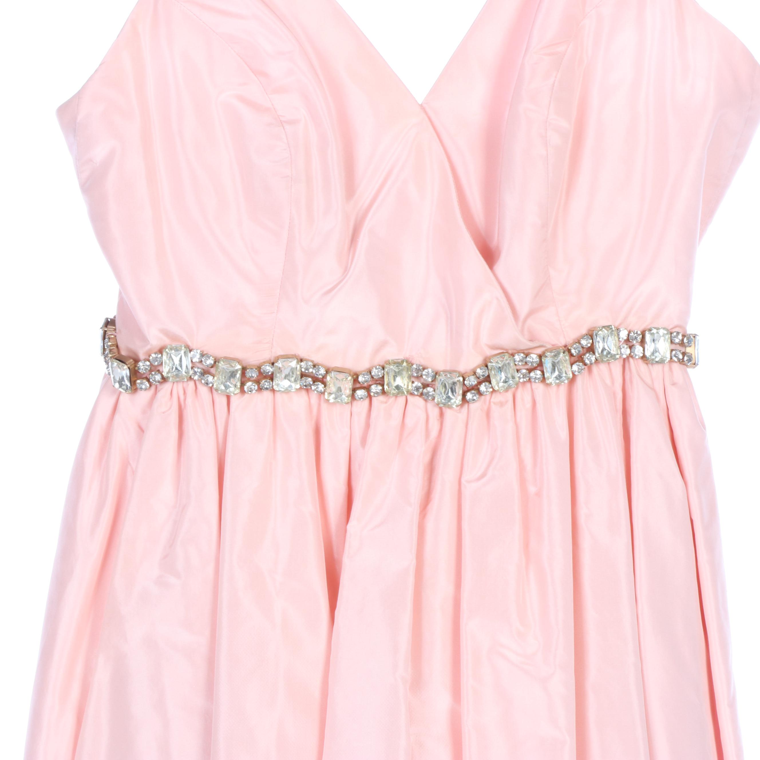 Elinor Simmons for Malcolm Starr Taffeta Rhinestone Gown and Other Gowns, 1960s