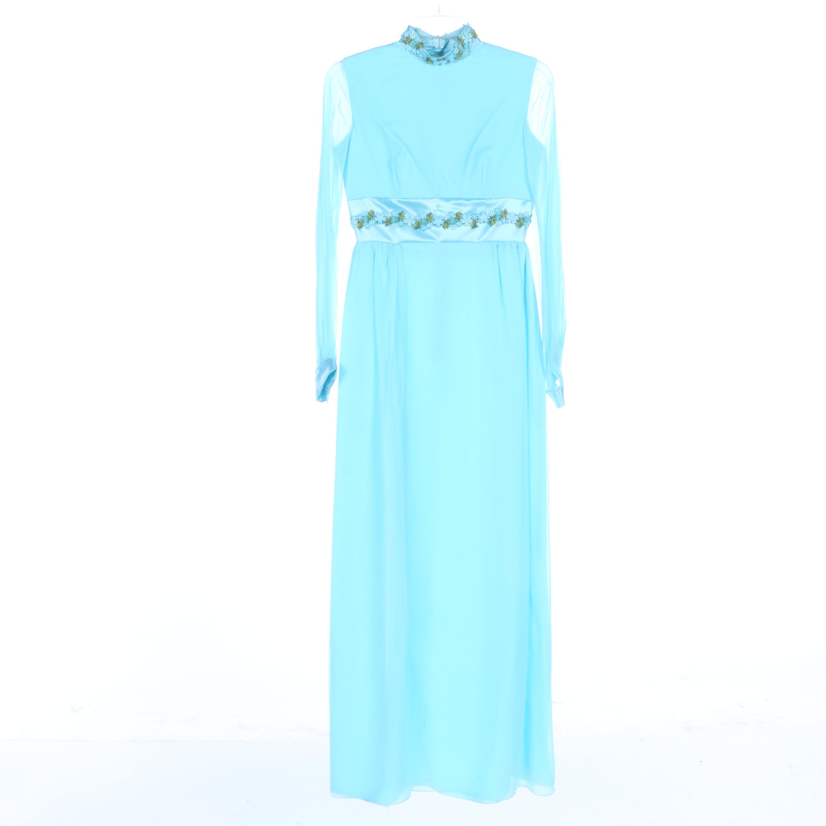 Elinor Simmons for Malcolm Starr Taffeta Rhinestone Gown and Other Gowns, 1960s