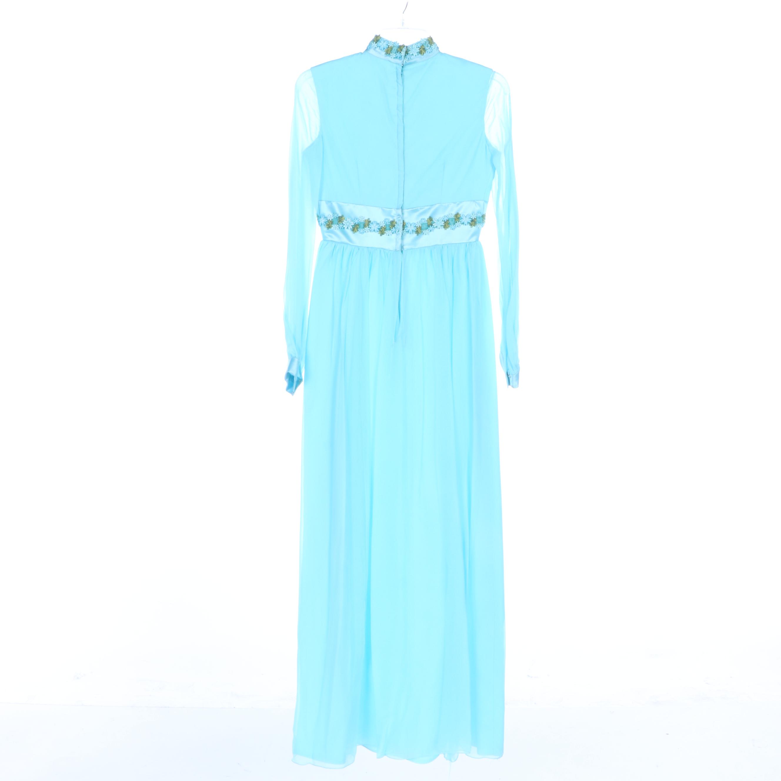 Elinor Simmons for Malcolm Starr Taffeta Rhinestone Gown and Other Gowns, 1960s