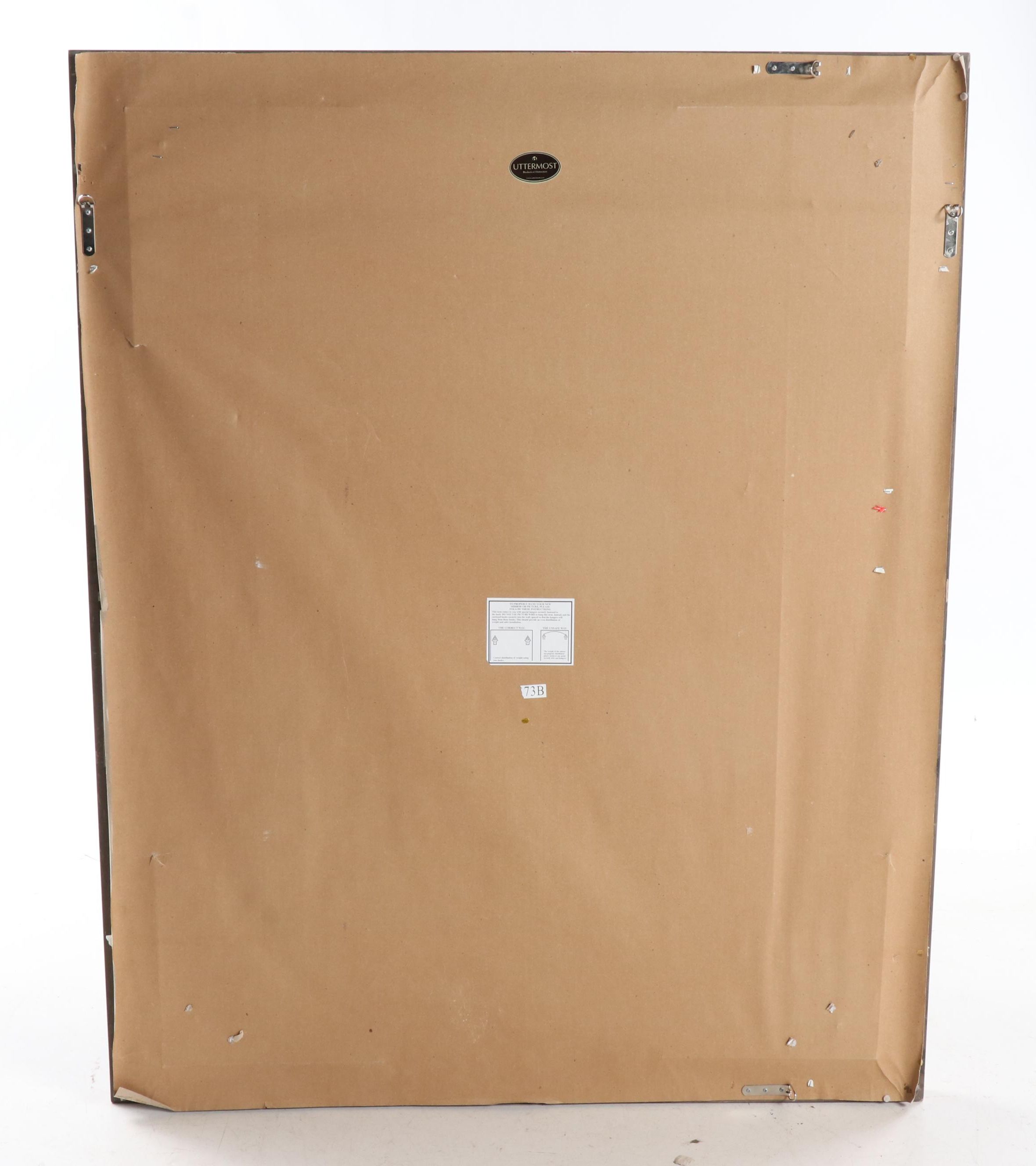 Large Uttermost Ebonized and Parcel-Gilt Mirror