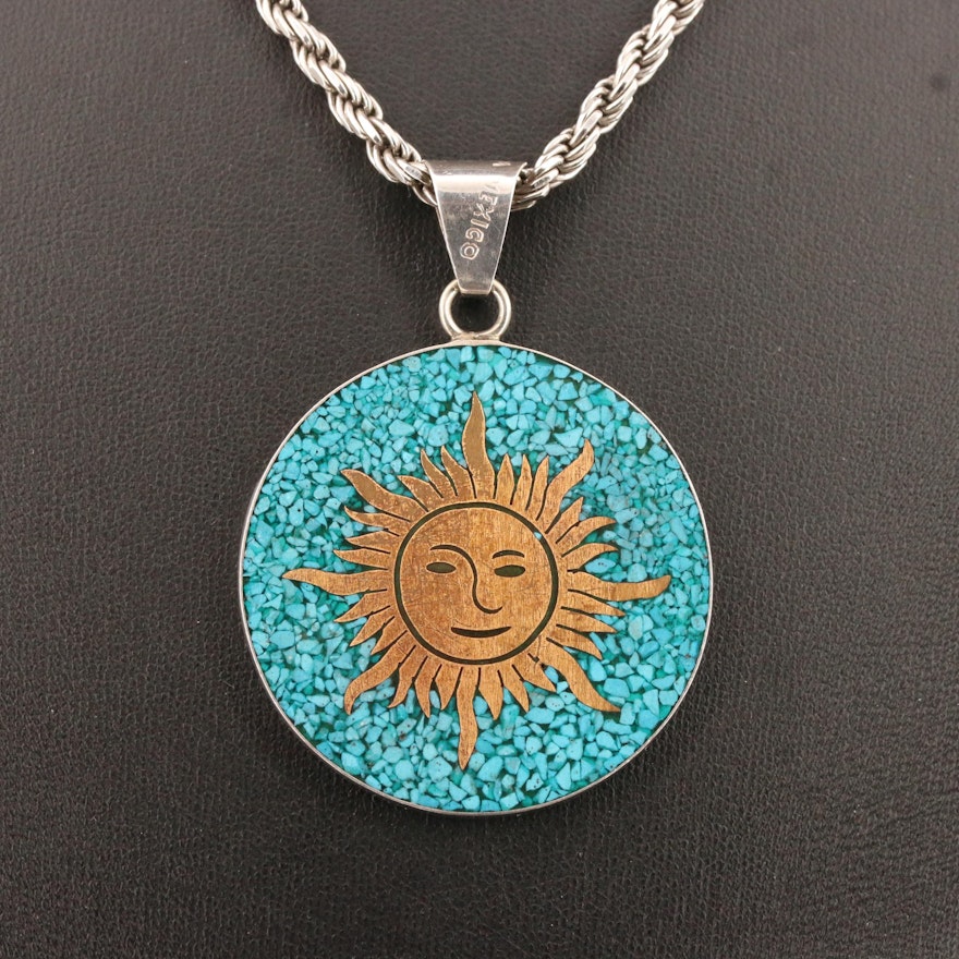 Mexican Sterling Silver Reversible Necklace