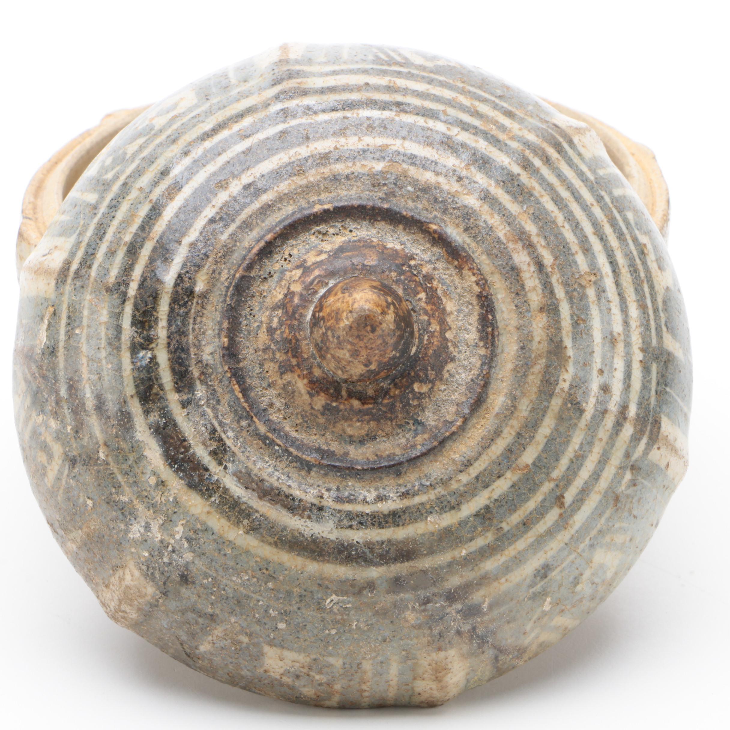 Thai Sawankhalok Ceramic Covered Jarlet, 15th Century