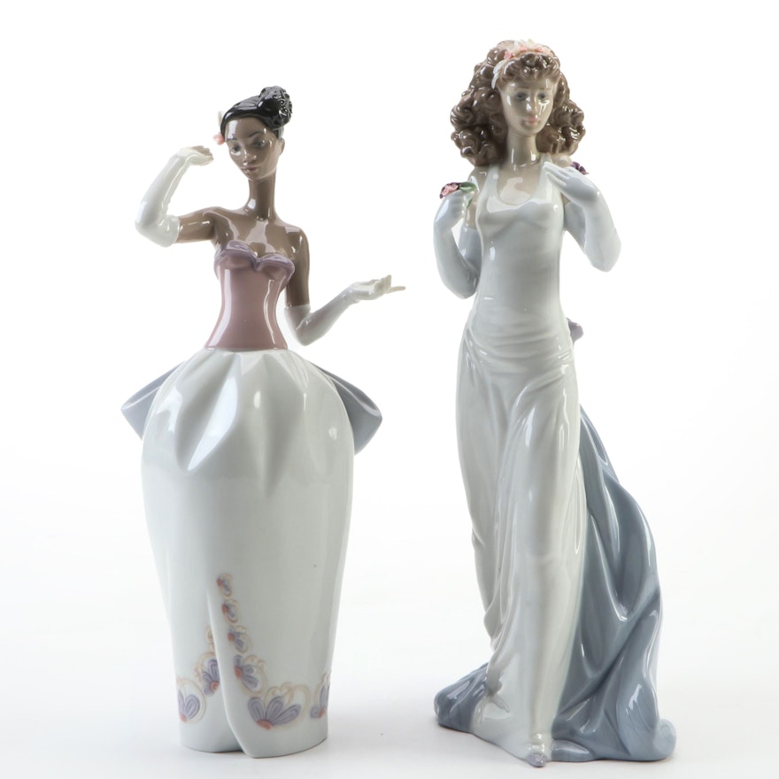 Lladró "Sharia" and "Anticipation" Porcelain Figurines, Late 20th/Early 21st C.