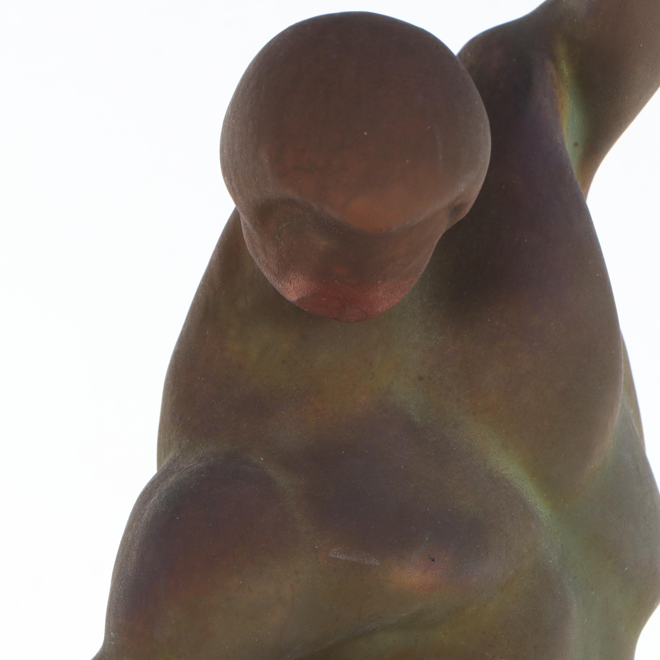 George Tudzarov "Zaro" Raku Fired Figural Stoneware Sculpture, 1995