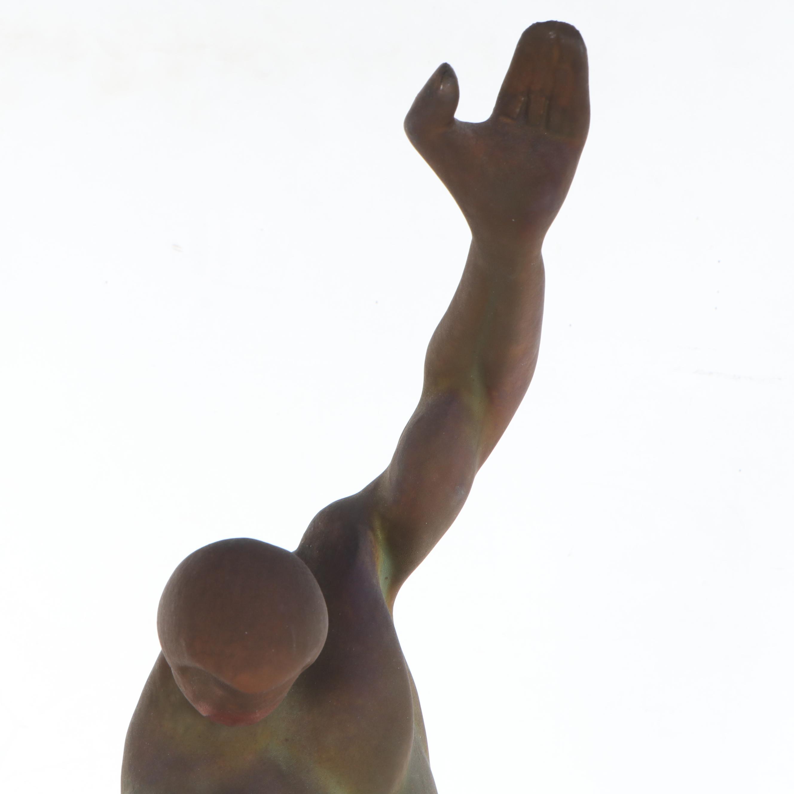 George Tudzarov "Zaro" Raku Fired Figural Stoneware Sculpture, 1995