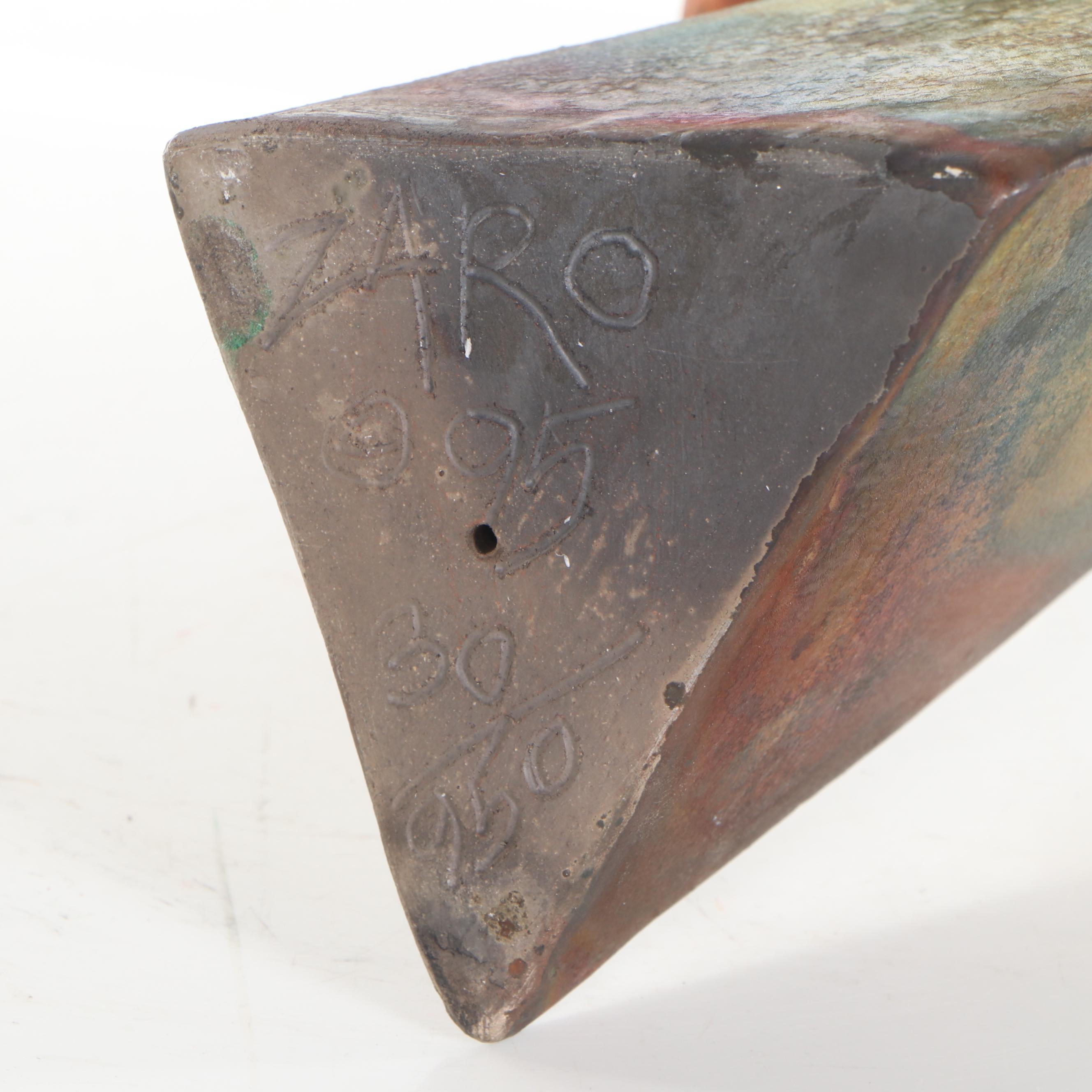 George Tudzarov "Zaro" Raku Fired Figural Stoneware Sculpture, 1995