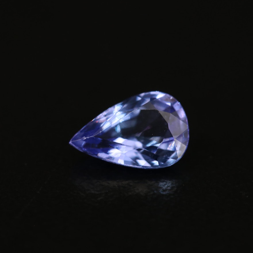 Loose 1.04 CT Pear Faceted Tanzanite