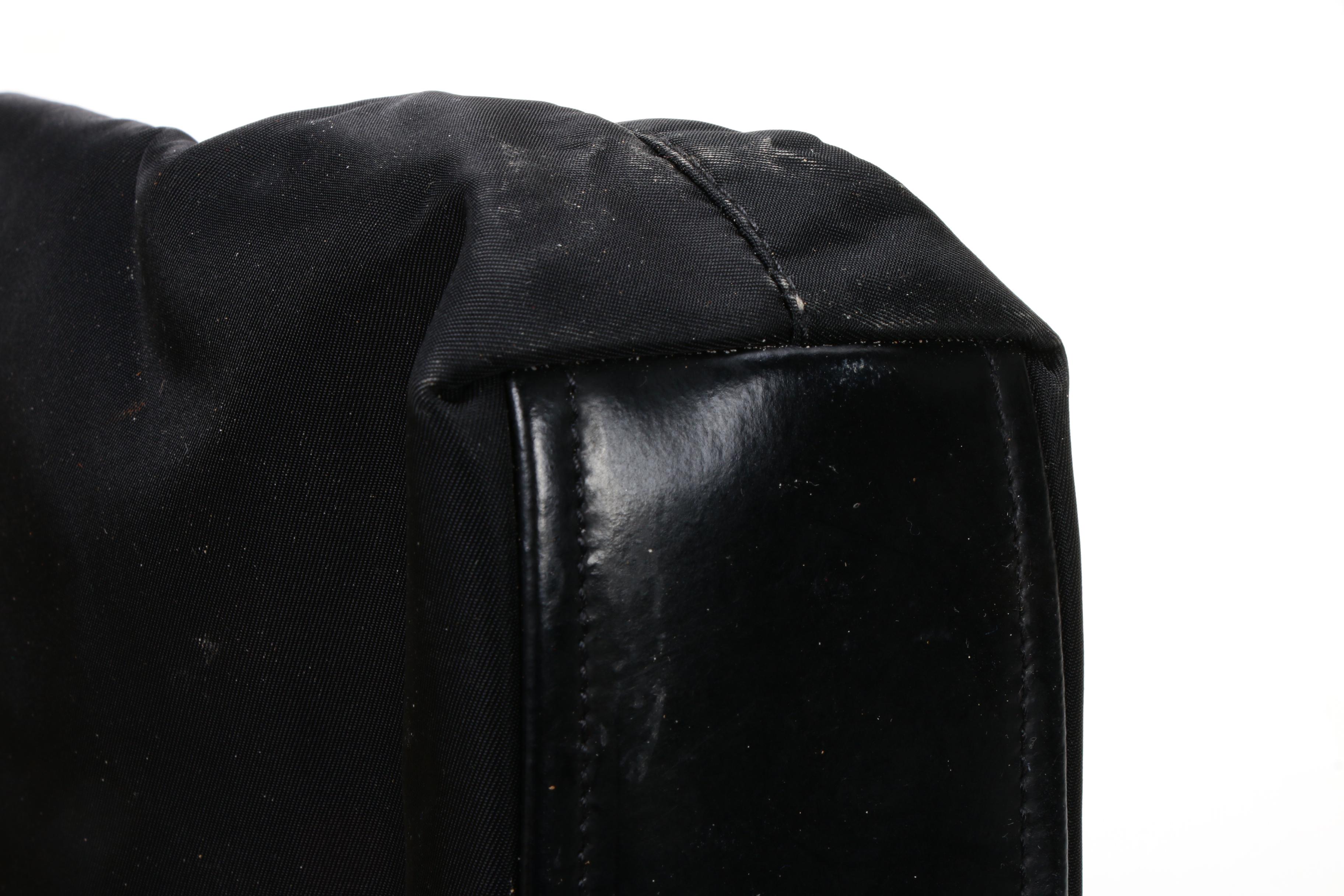 Prada Shoulder Bag in Black Tessuto Nylon and Leather